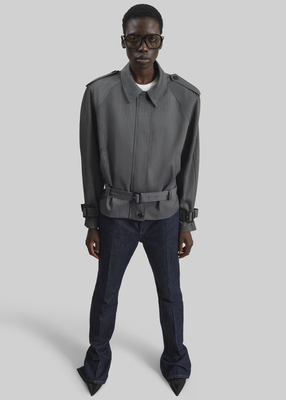 Avray Short Trench - Grey