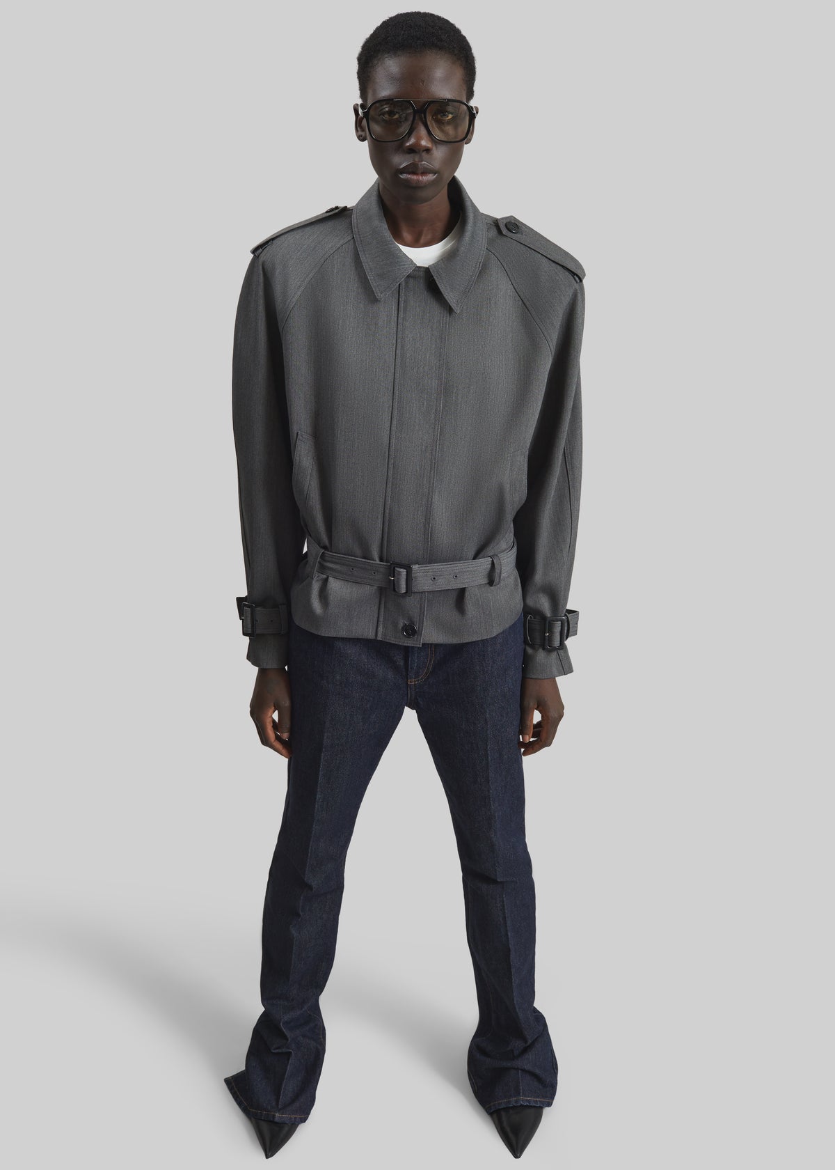 Avray Short Trench - Grey - 1