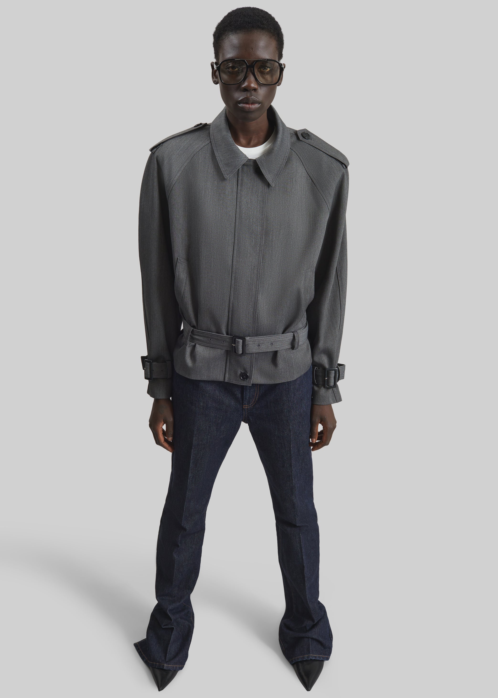 Shop the look image for Avray Short Trench - Grey