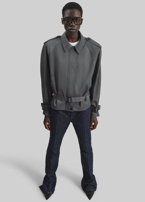 Avray Short Trench - Grey