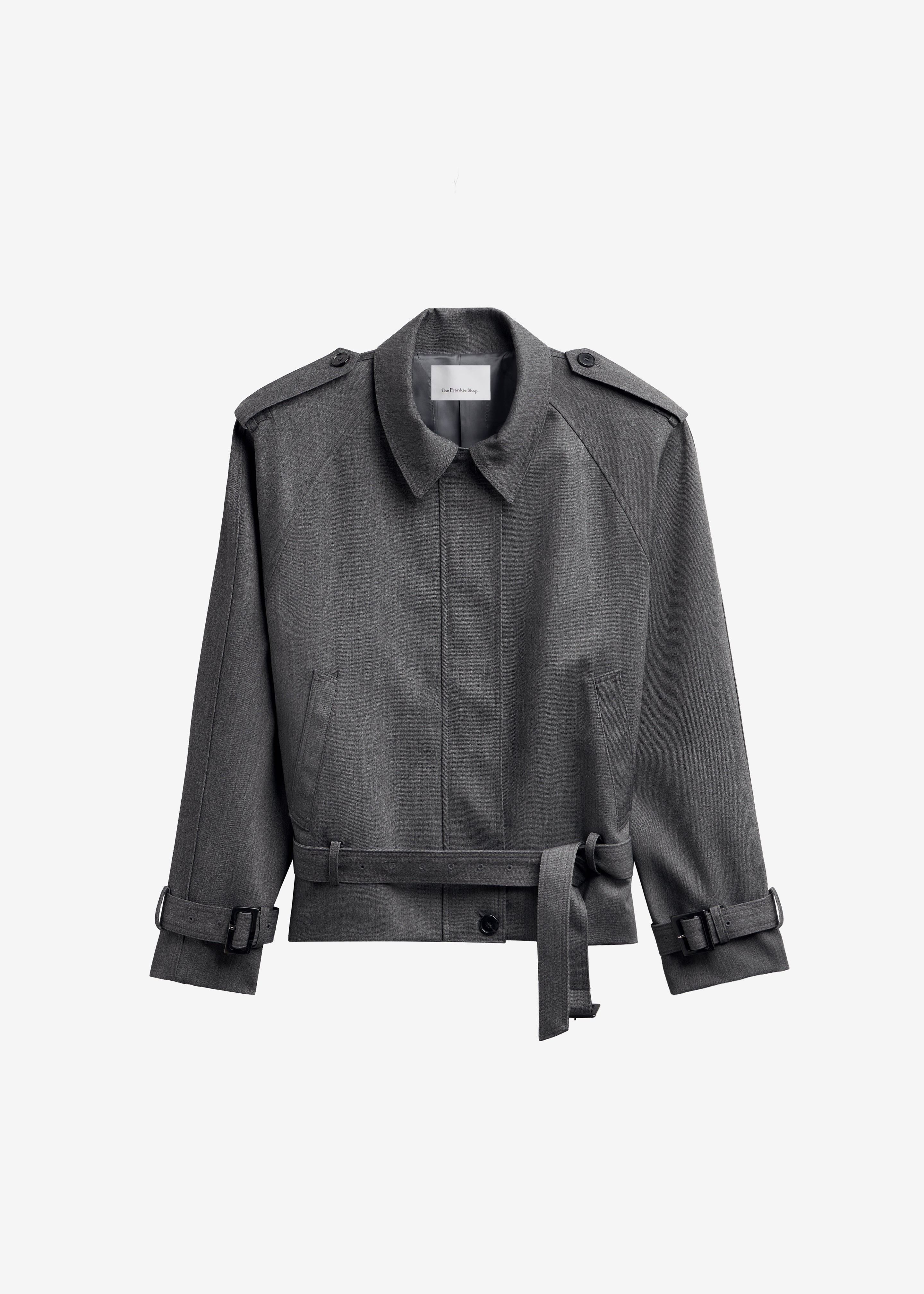 Avray Short Trench - Grey – The Frankie Shop