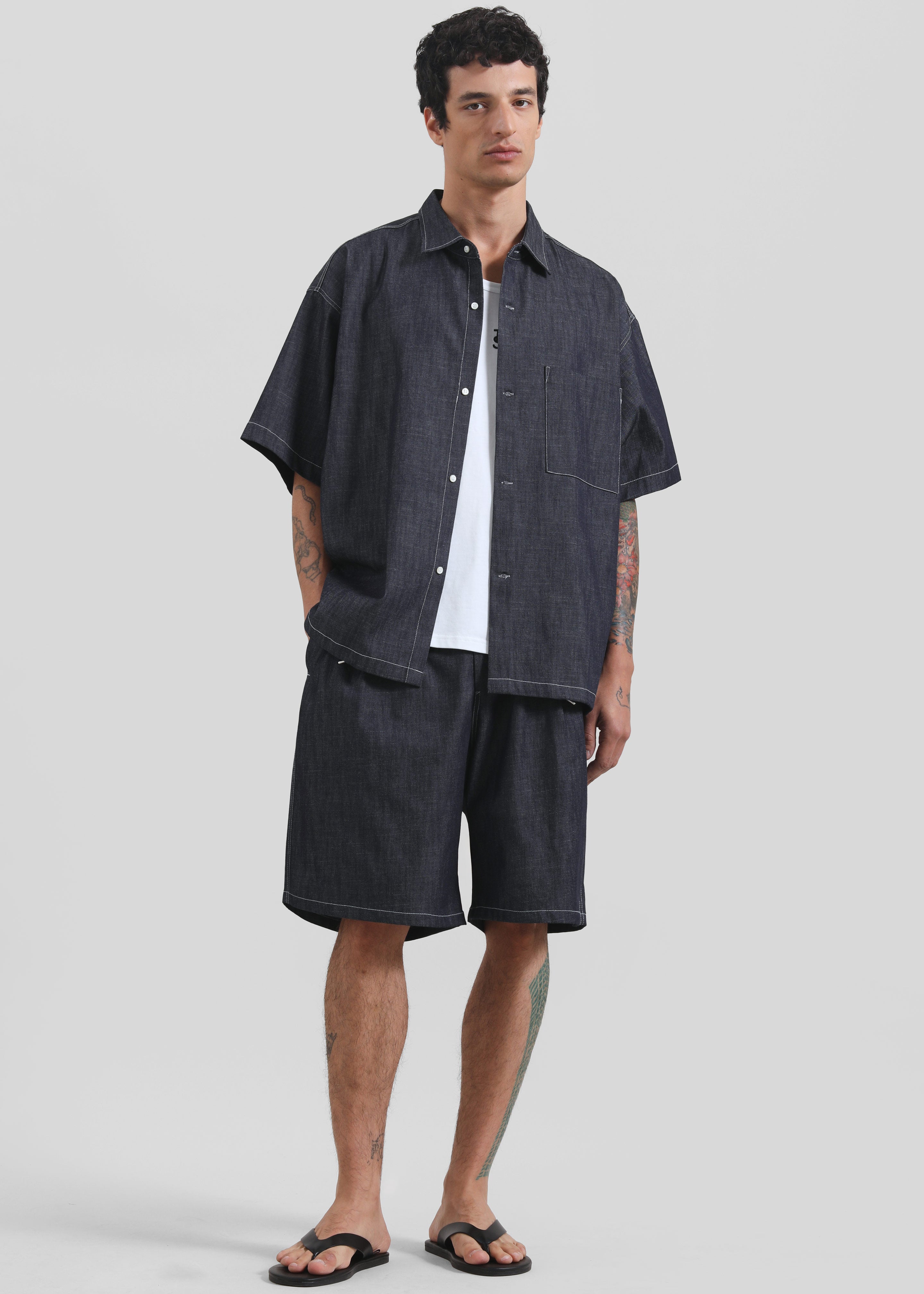 Axton Denim Shirt - Dark Wash – The Frankie Shop