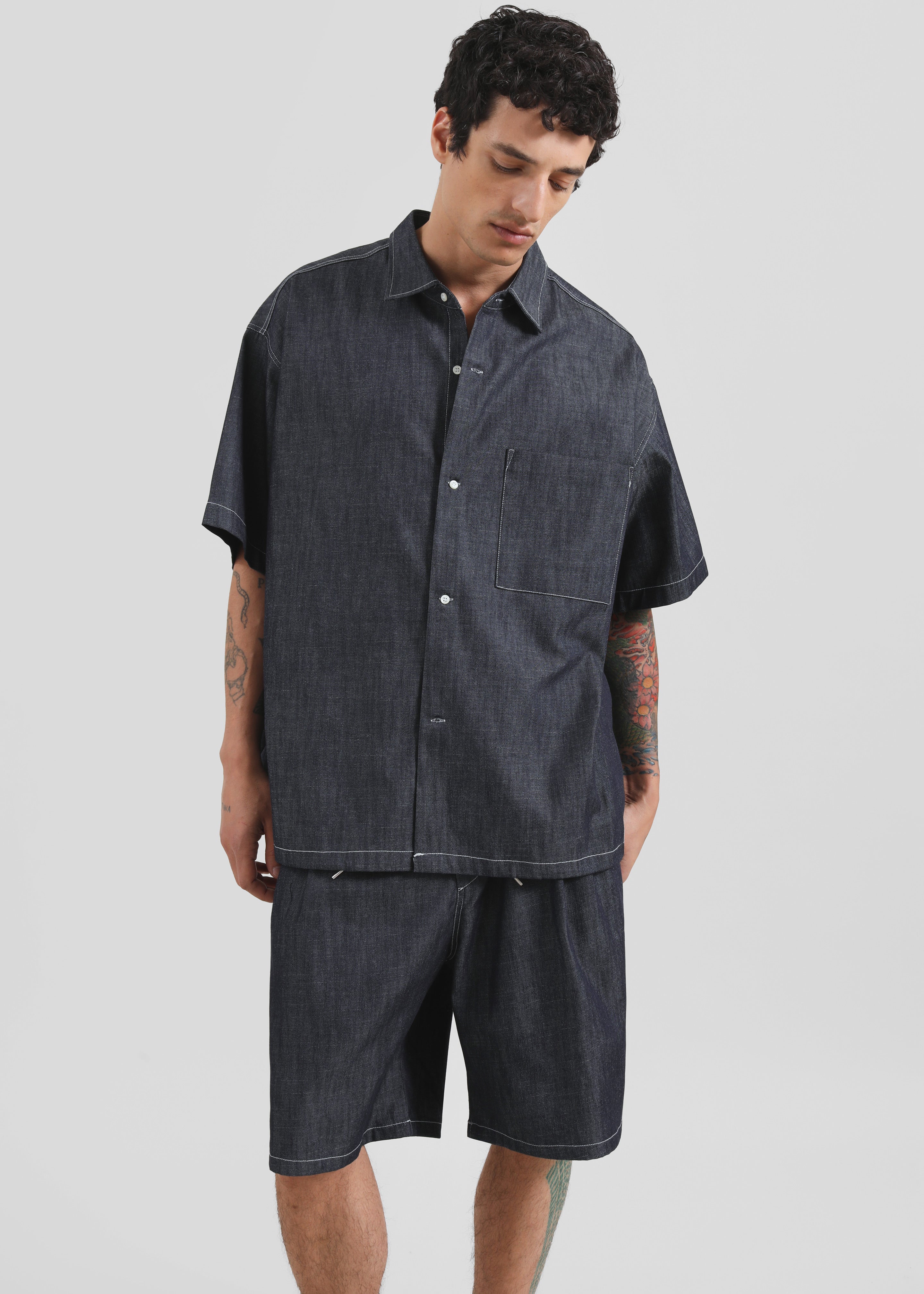 Axton Denim Shirt - Dark Wash – The Frankie Shop
