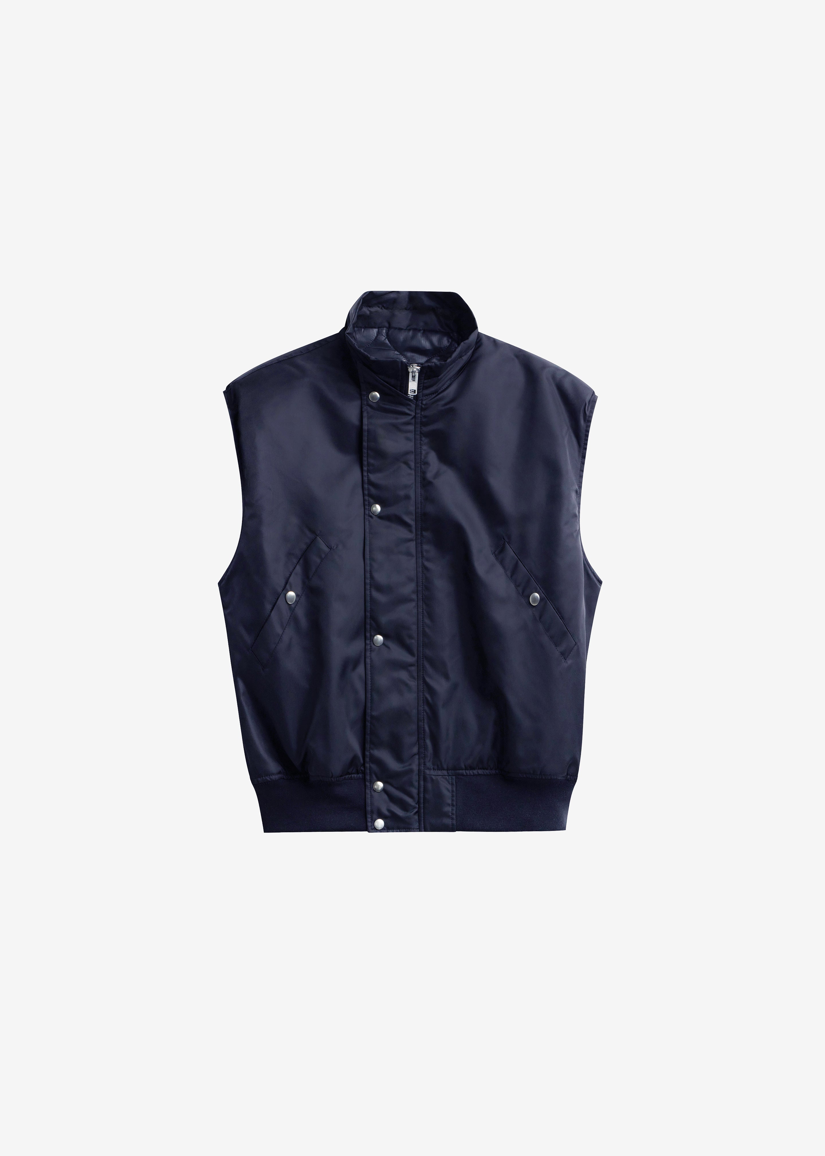Aysen Sleeveless Bomber Jacket - Navy - 9