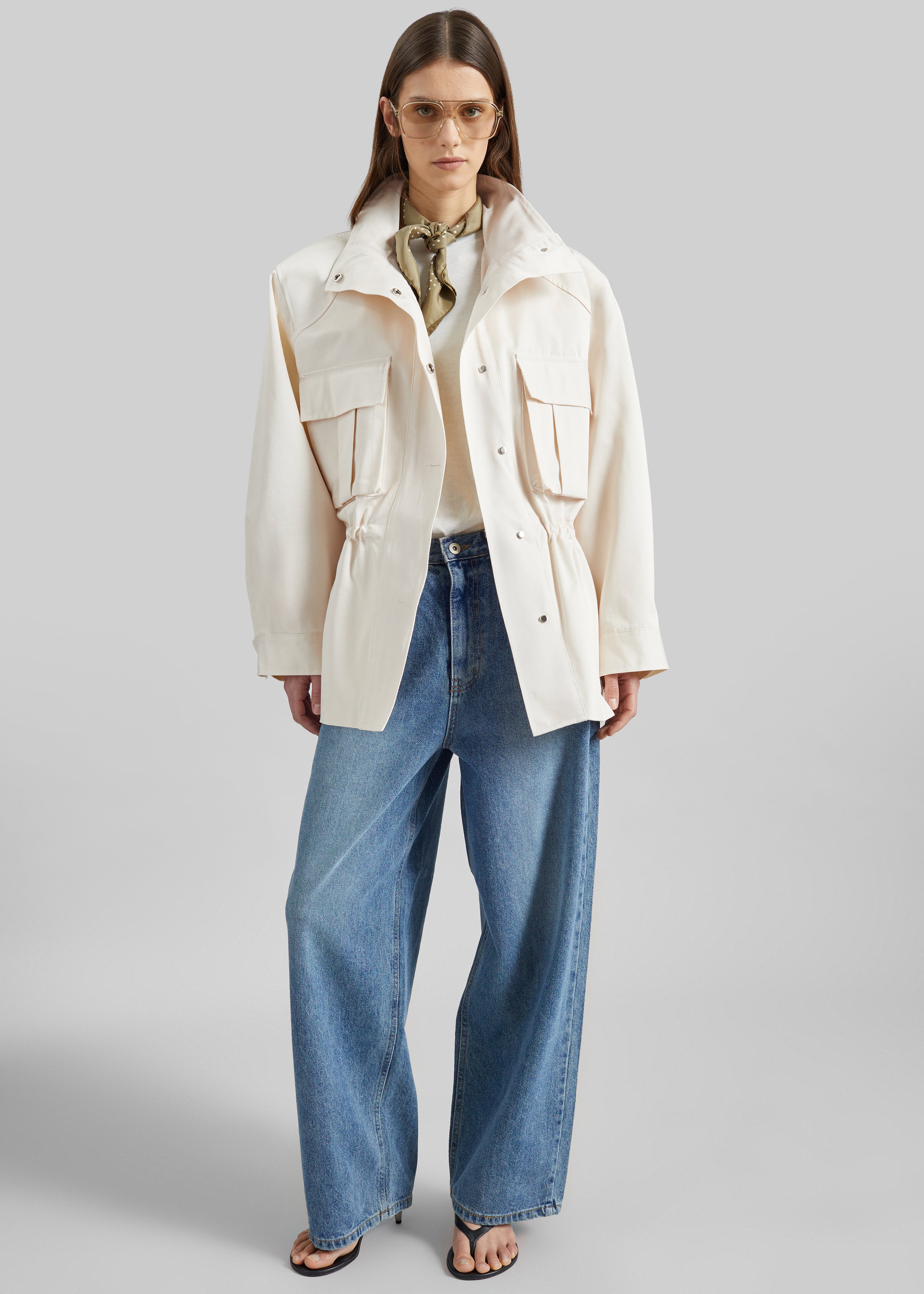 Bailly Padded Utility Jacket - Cream - 9