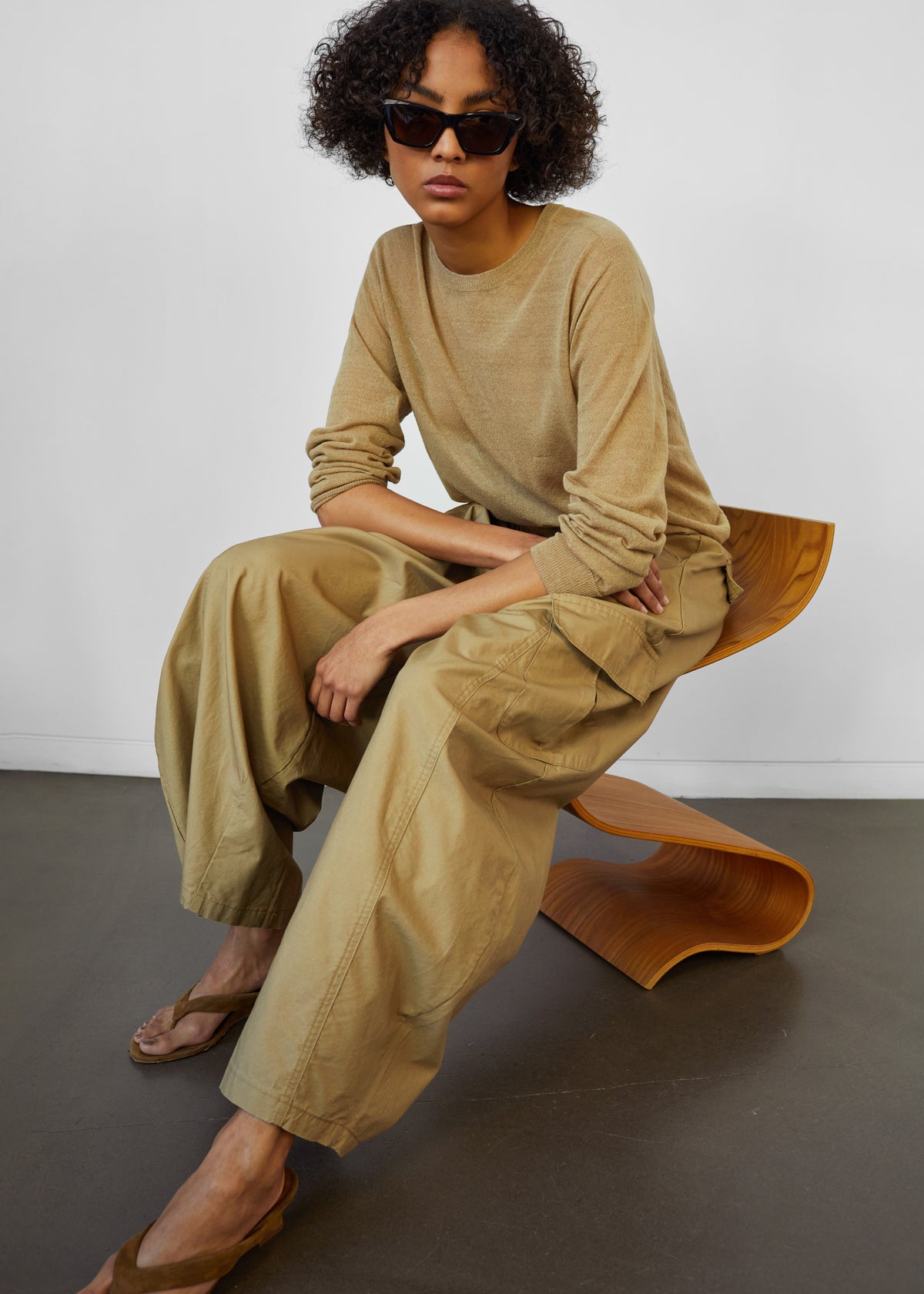 Baixa Barrel Cargo Pants - Beige - 6