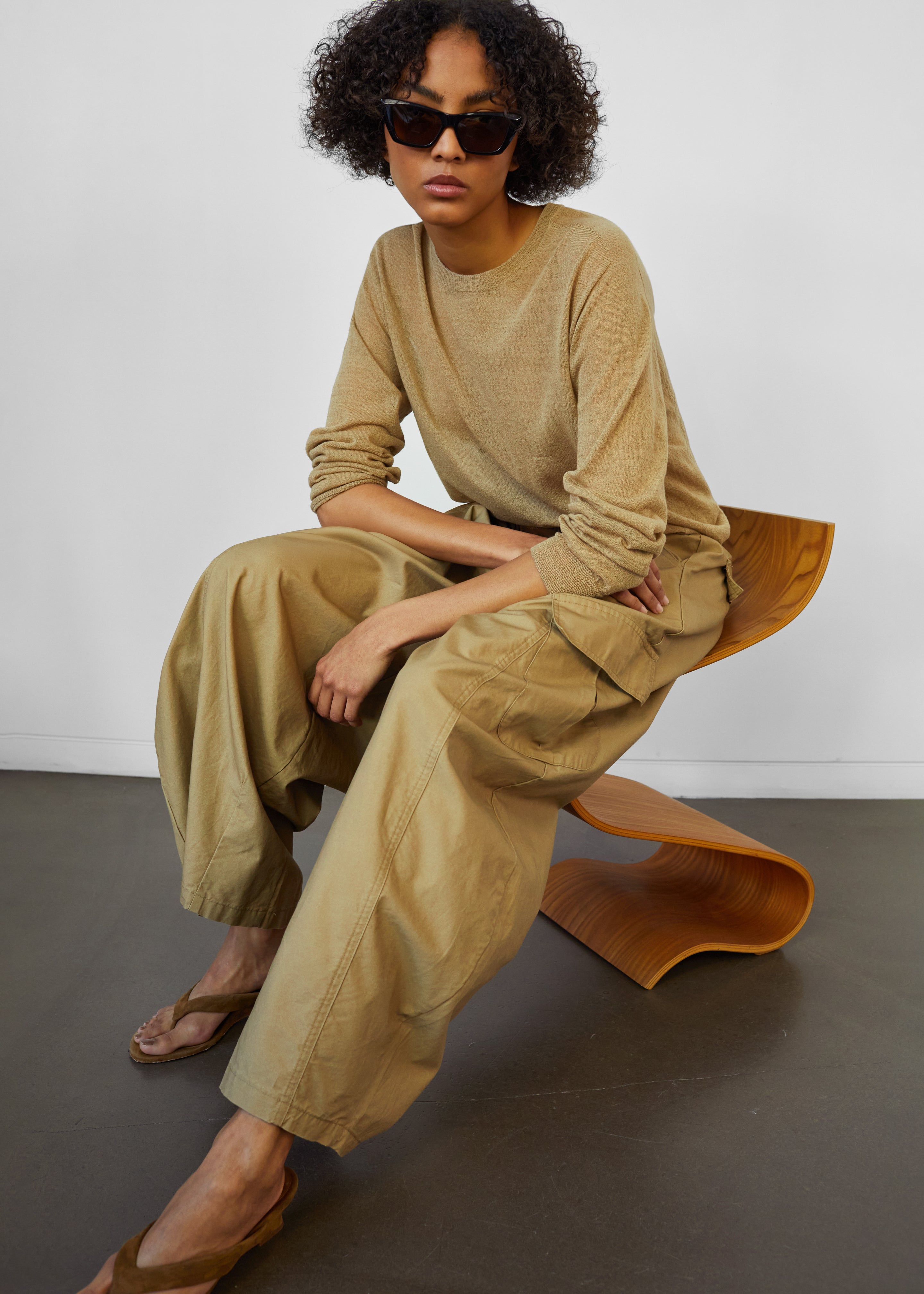 Baixa Barrel Cargo Pants - Beige - 6
