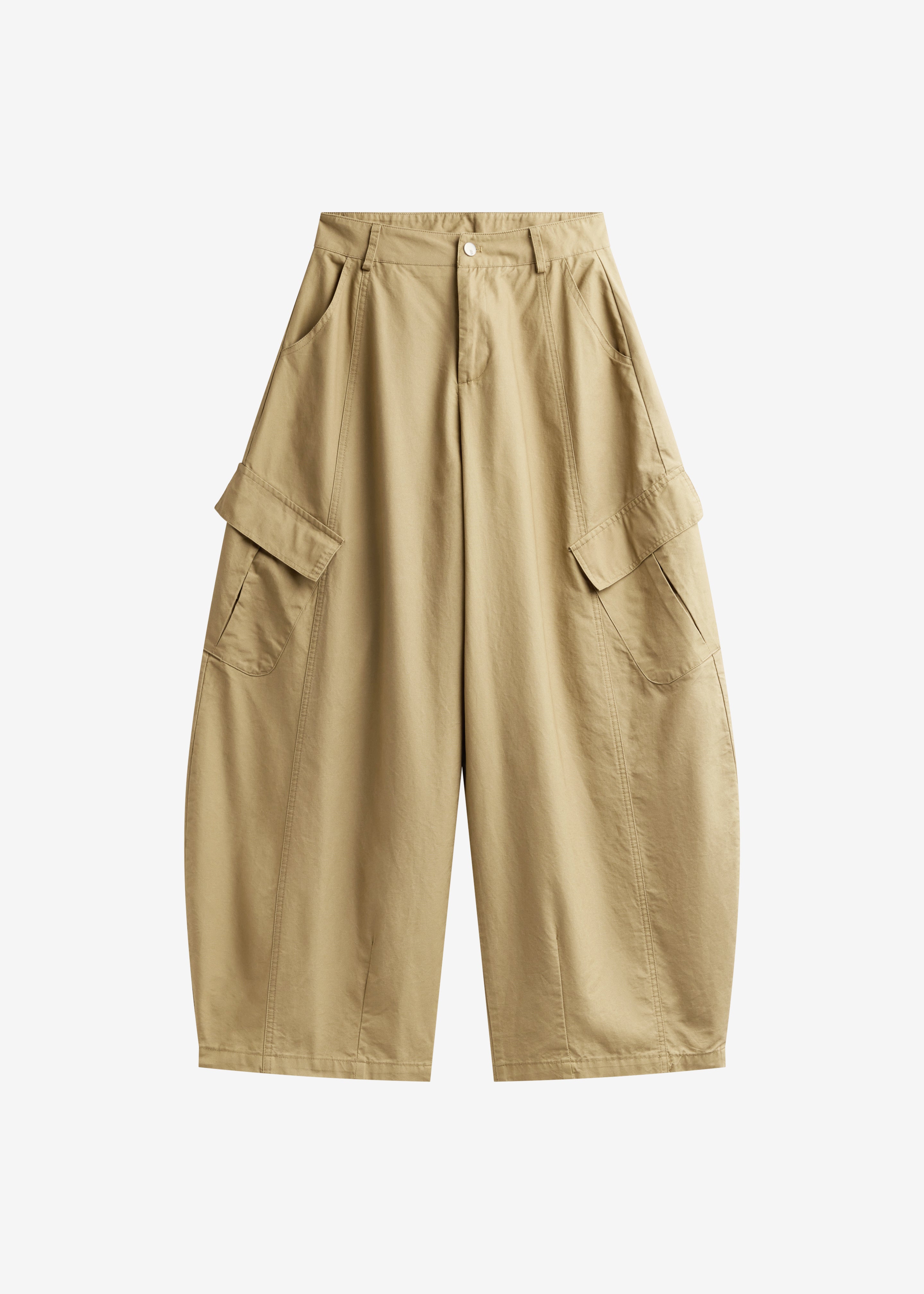 Baixa Barrel Cargo Pants - Beige - 8