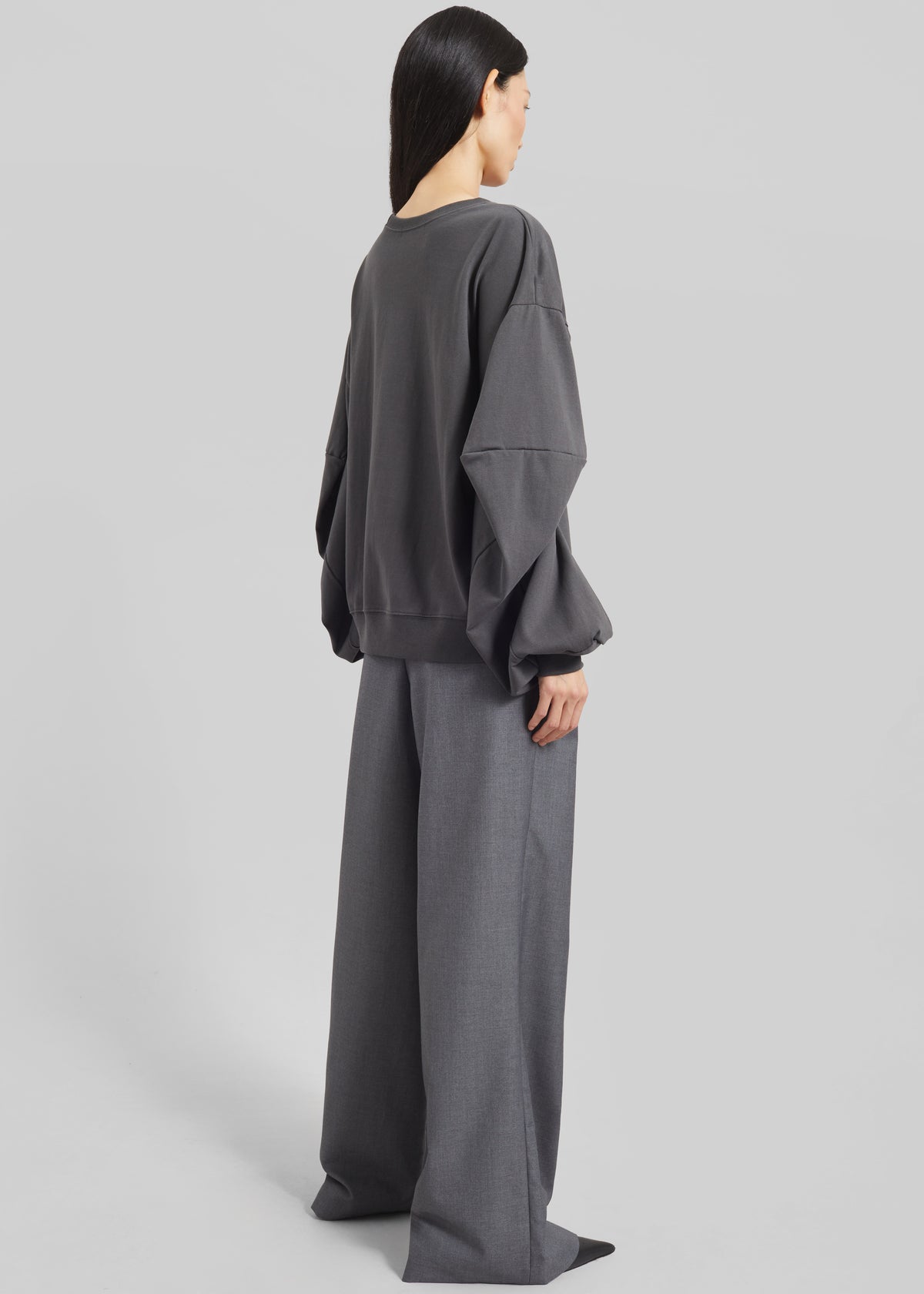 Balve Balloon Sleeve Sweatshirt - Grey - 5