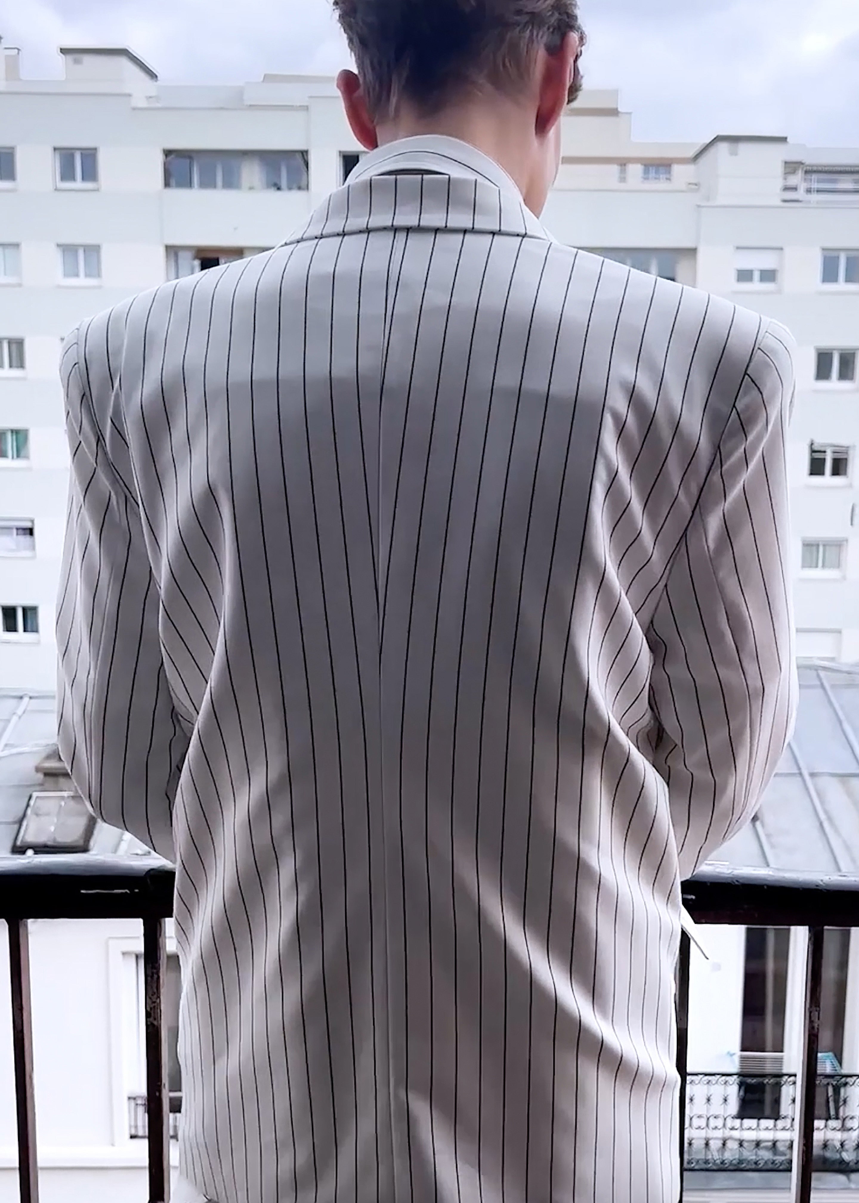 Model Veronika Kunz wearing The Frankie Shop photographed by Sarah Blais in Paris. 