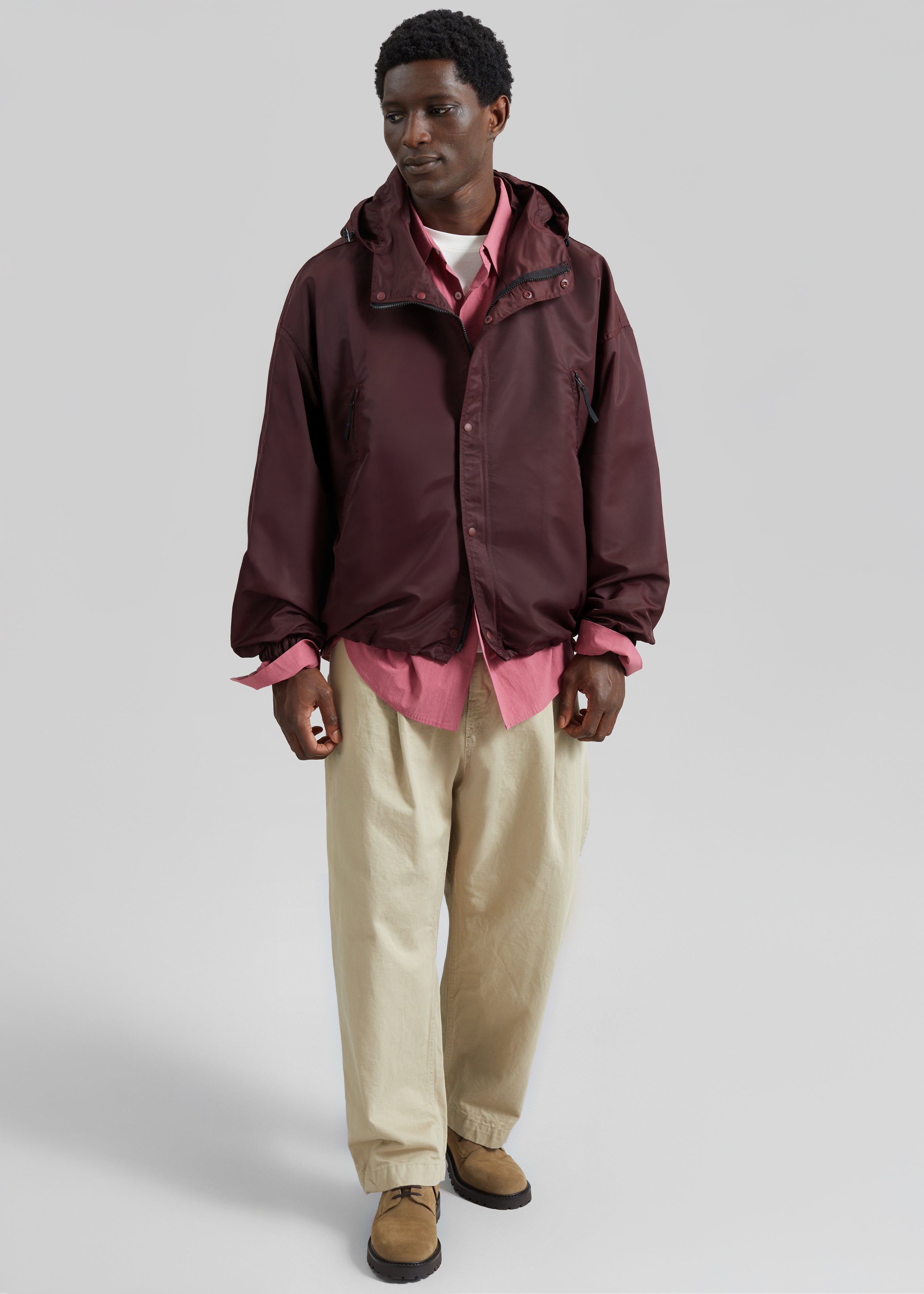 Banbury Windbreaker Jacket - Burgundy – The Frankie Shop