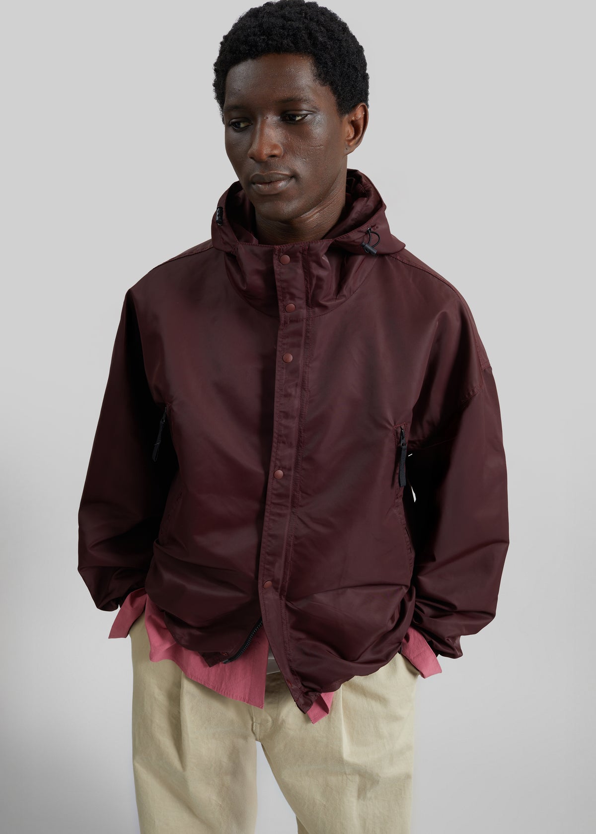 Banbury Windbreaker Jacket - Burgundy - 2