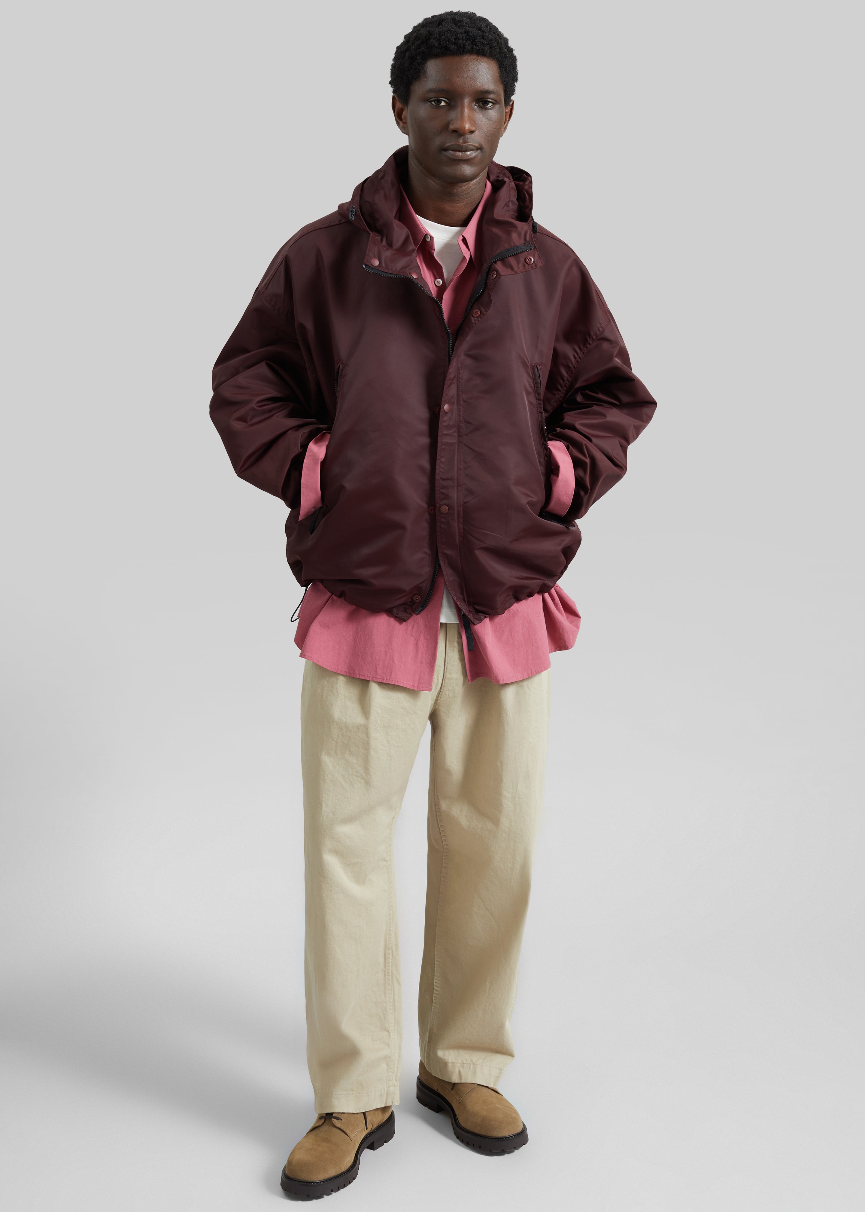 Banbury Windbreaker Jacket - Burgundy – The Frankie Shop