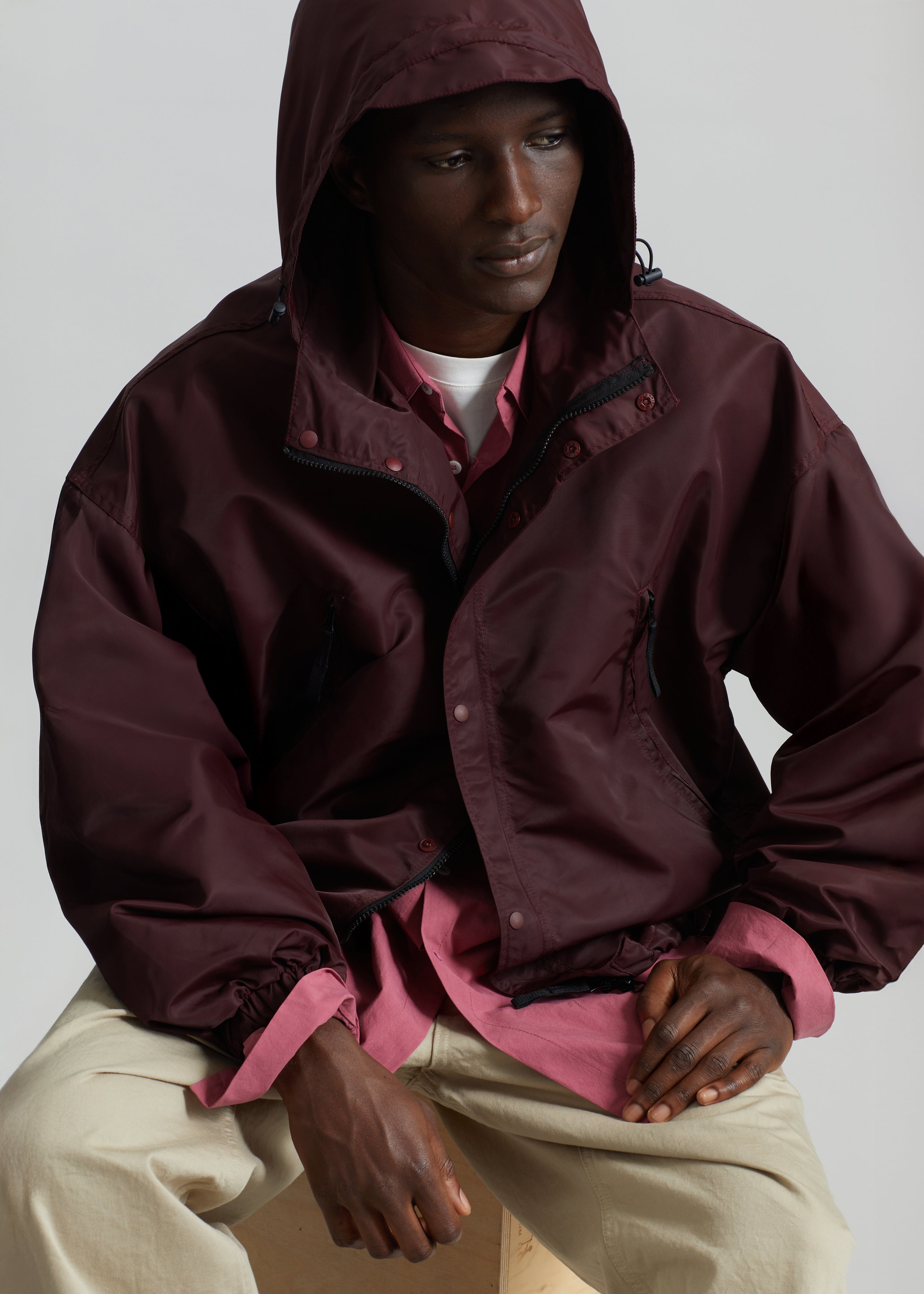 Banbury Windbreaker Jacket - Burgundy – The Frankie Shop
