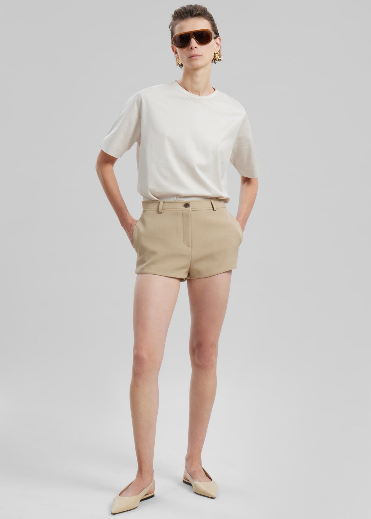 Banks Hot Pants - Beige - 11