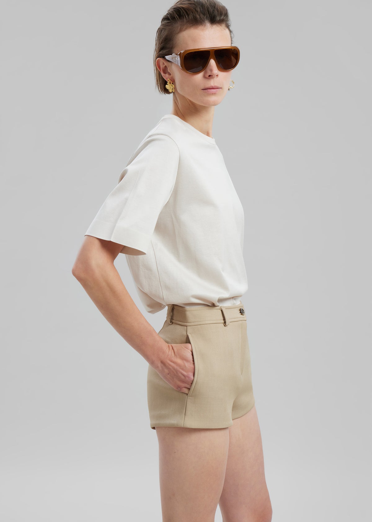 Banks Hot Pants - Beige - 8