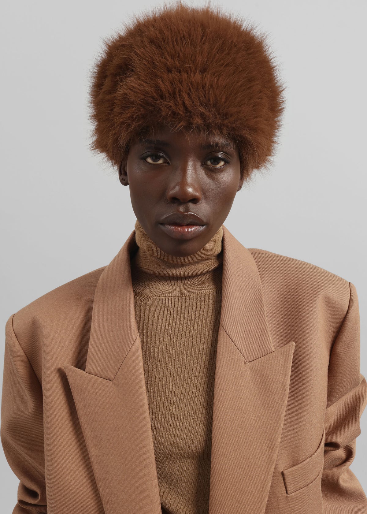 Bansko Faux Fur Hat - Brown - 3