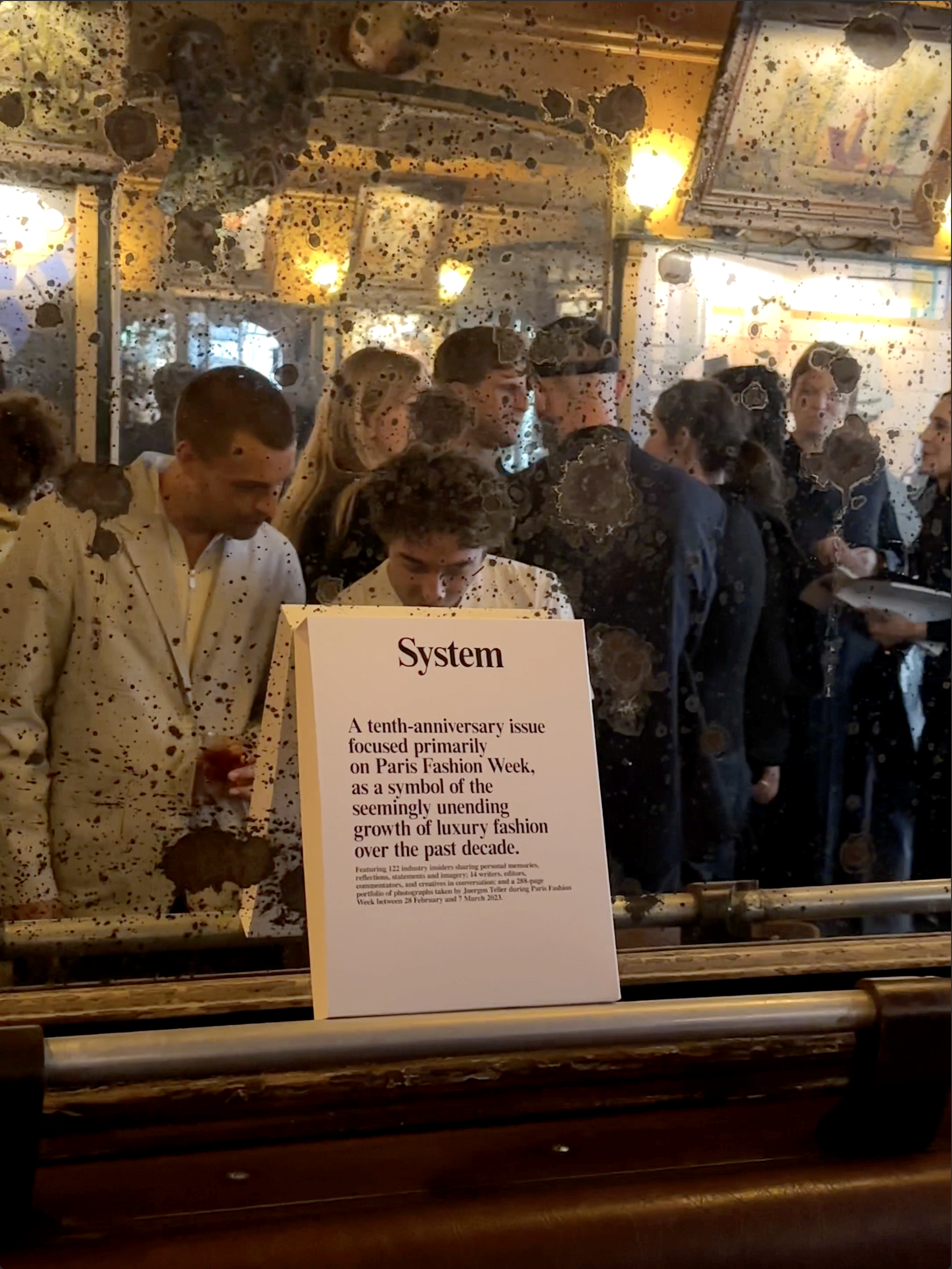 Image of the System Magazine 10th Anniversary issue inside La Palette in Paris. 