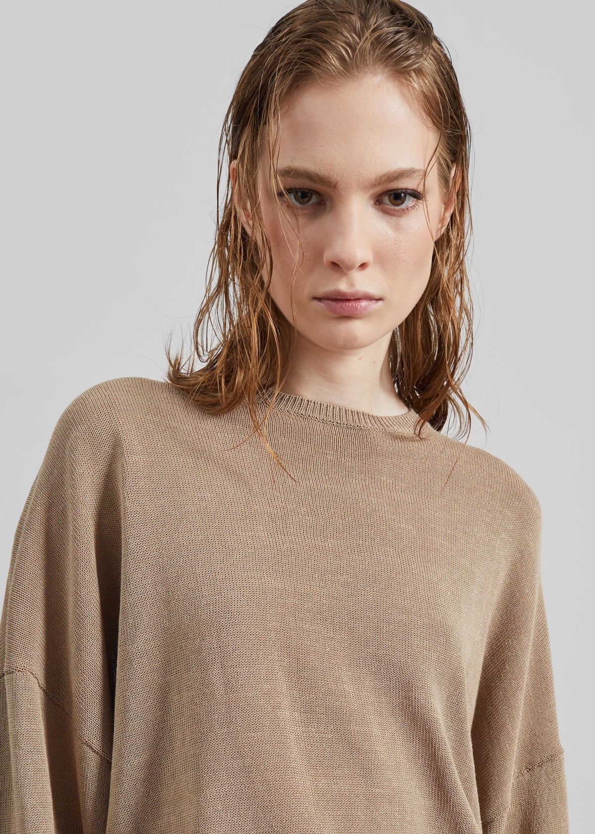 Basel Crew Neck Sweater - Beige - 5