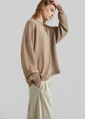 Basel Crew Neck Sweater - Beige