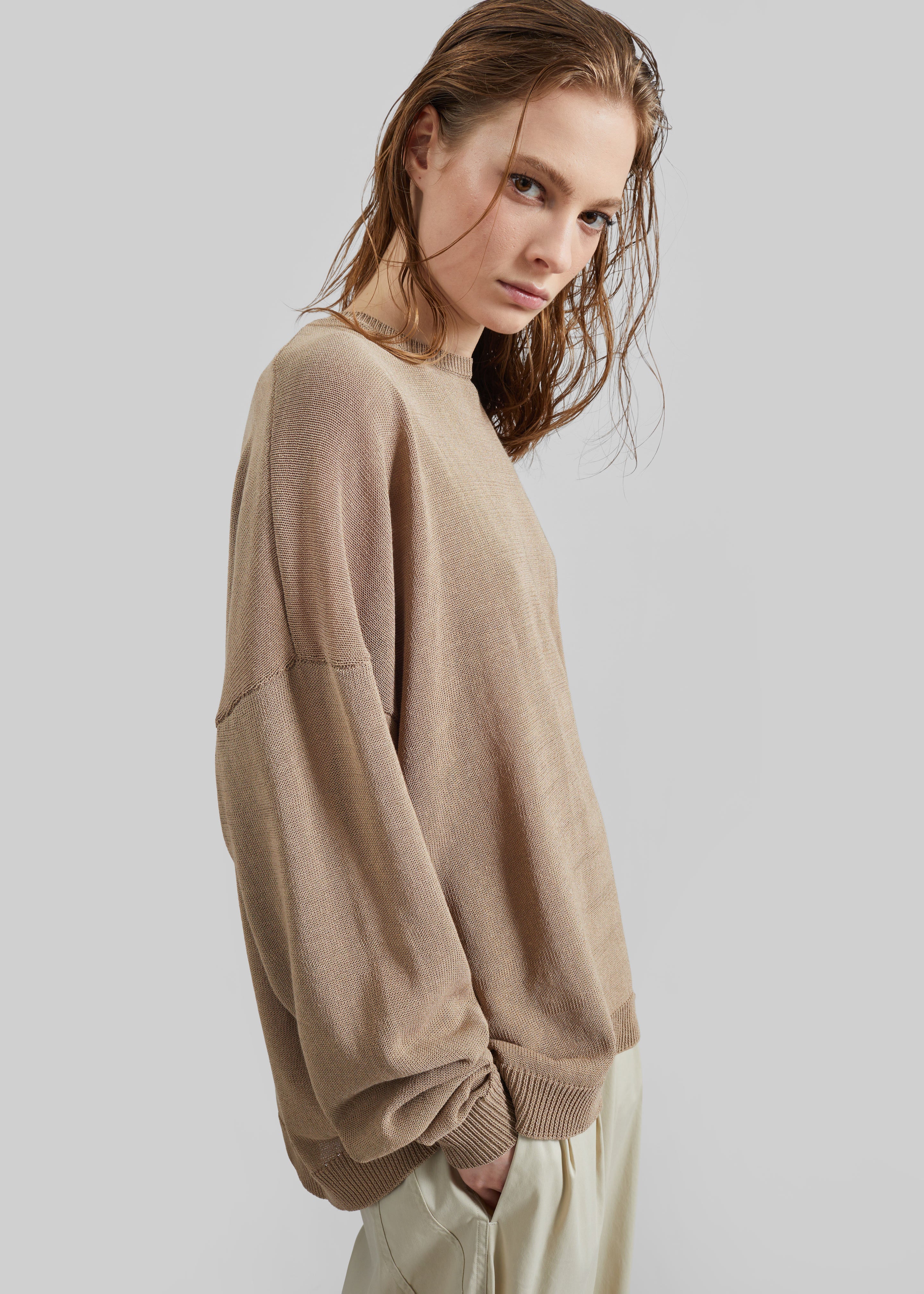 Basel Crew Neck Sweater - Beige - 6