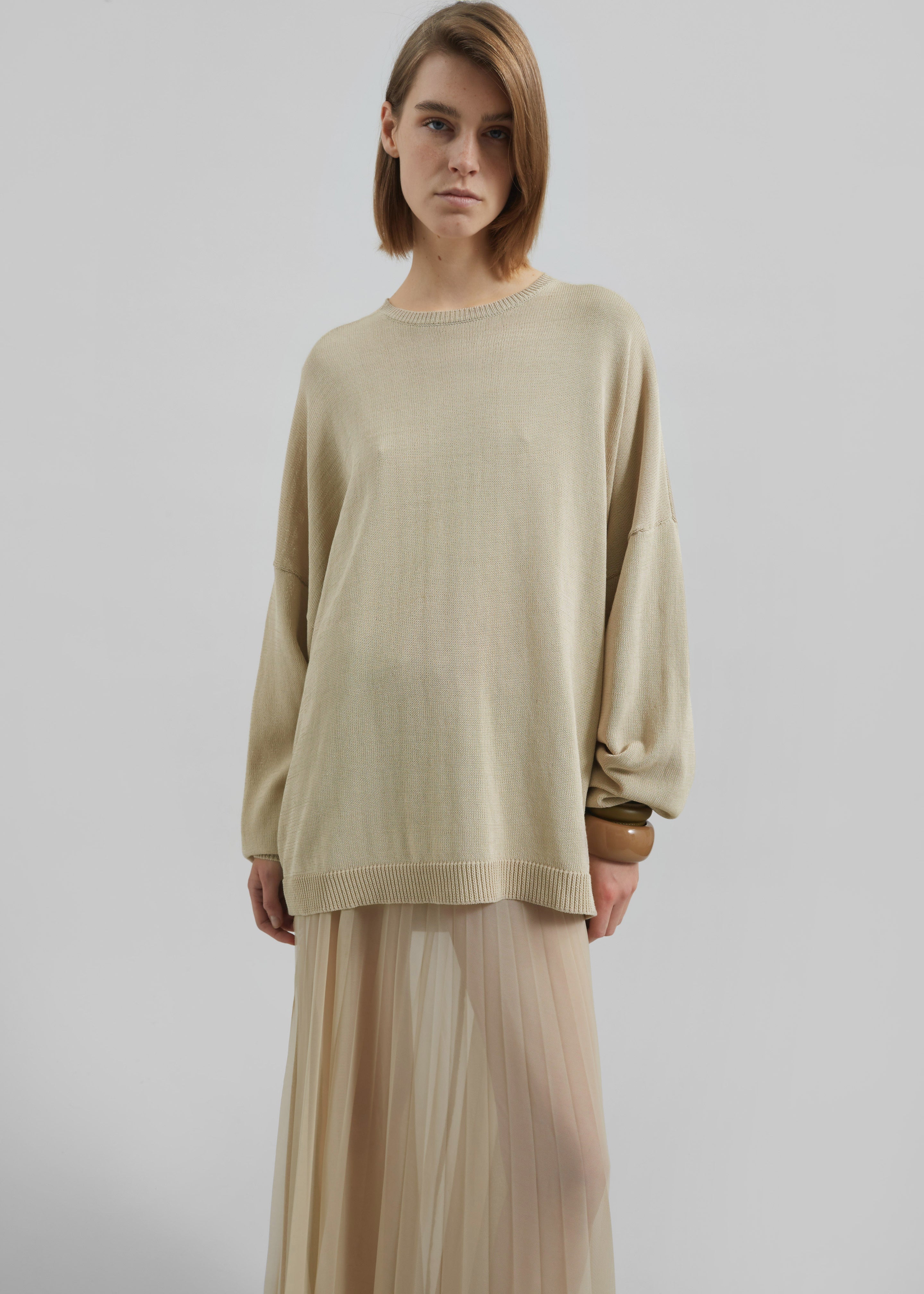 Basel Crew Neck Sweater - Cement - 5