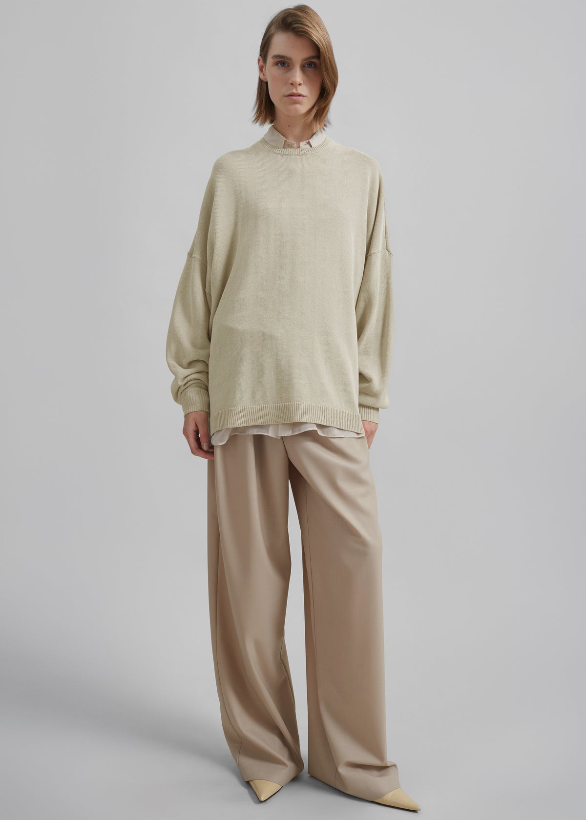 Basel Crew Neck Sweater - Cement - 3