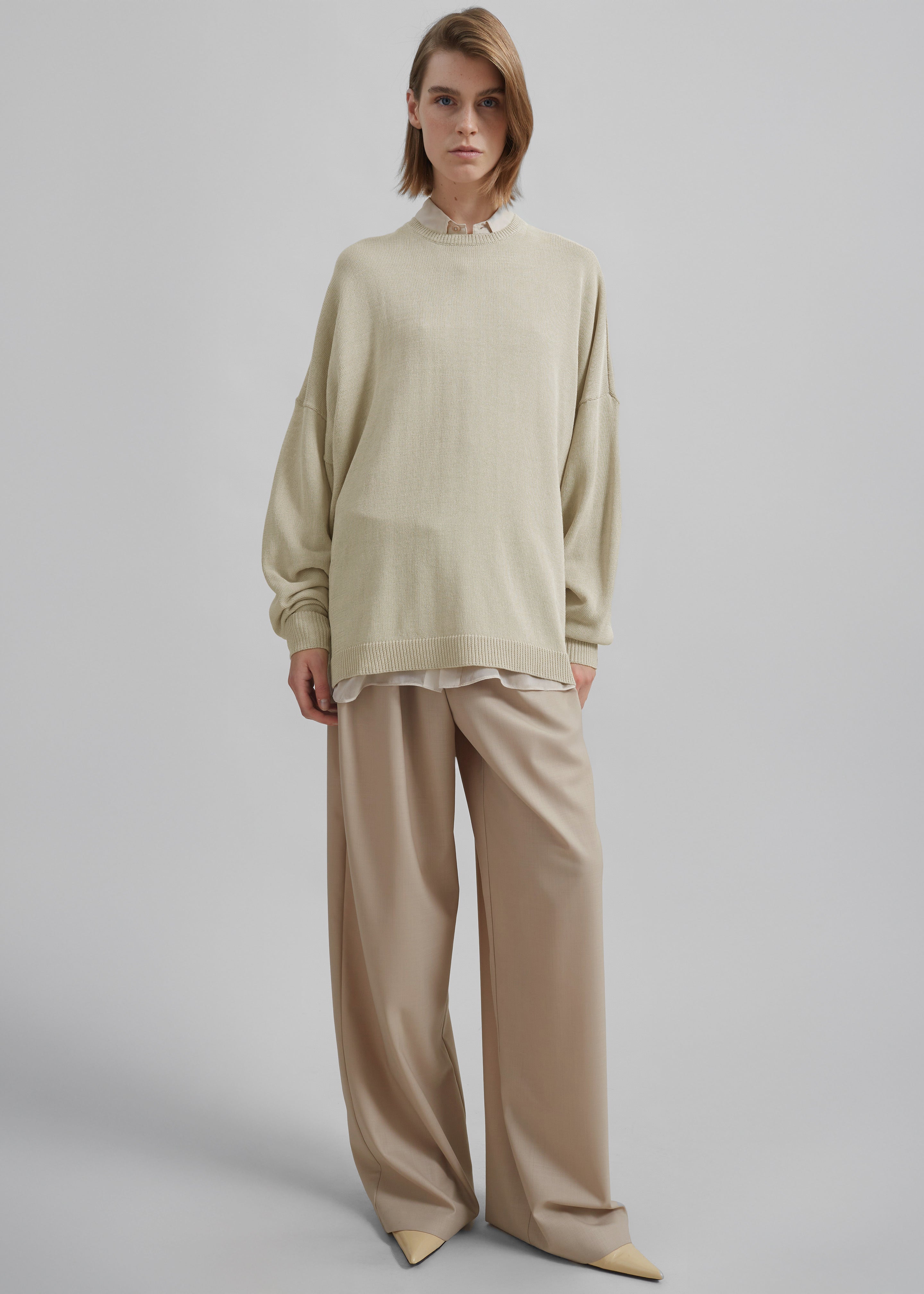 Basel Crew Neck Sweater - Cement - 3