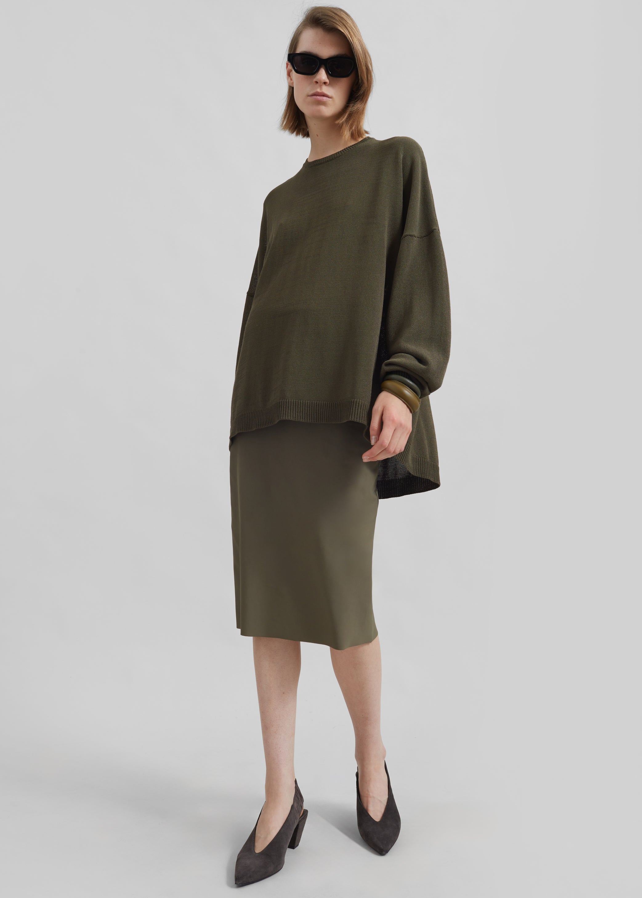 Shop the look image for Basel Crew Neck Sweater - Khaki