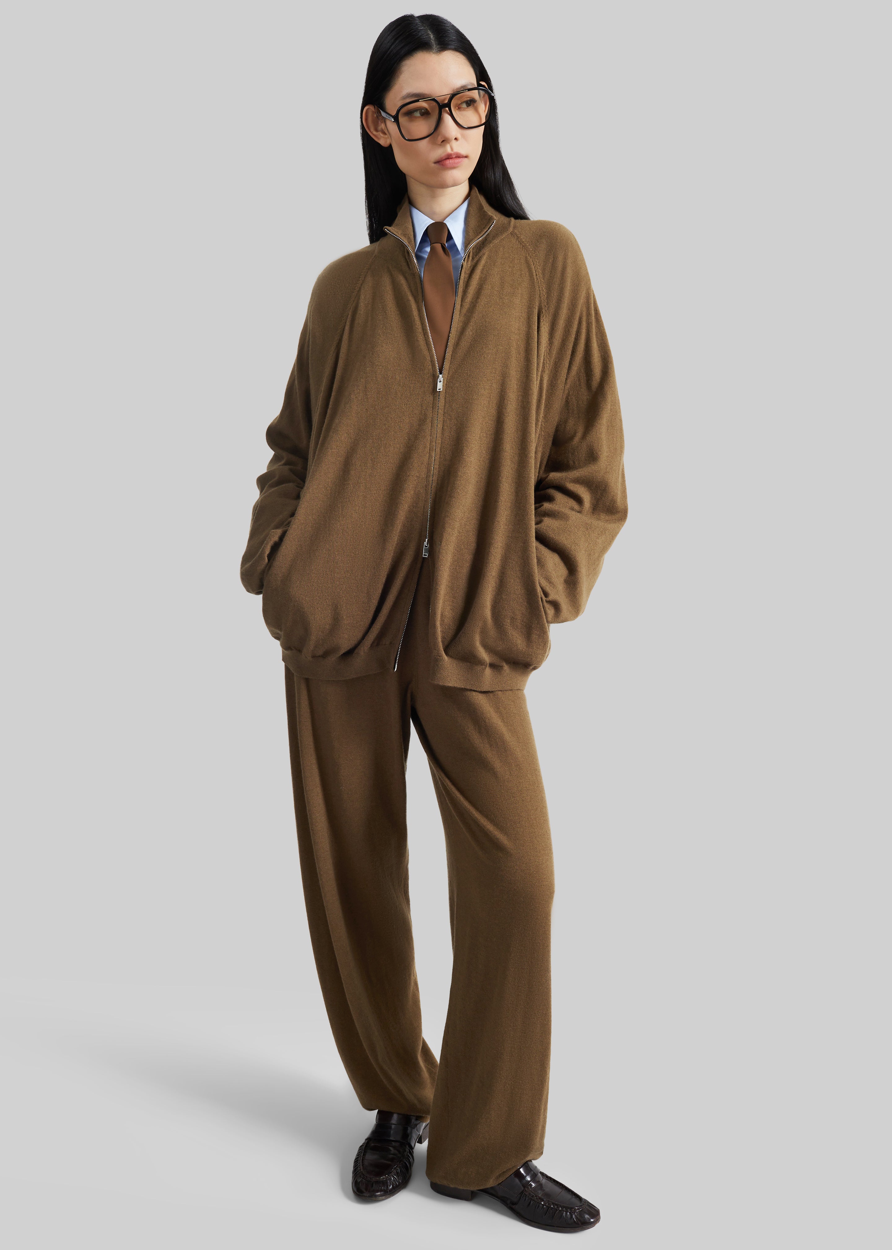 Olia Knit Joggers - Dark Camel - 4