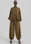 Baxe Knit Track Jacket - Dark Camel