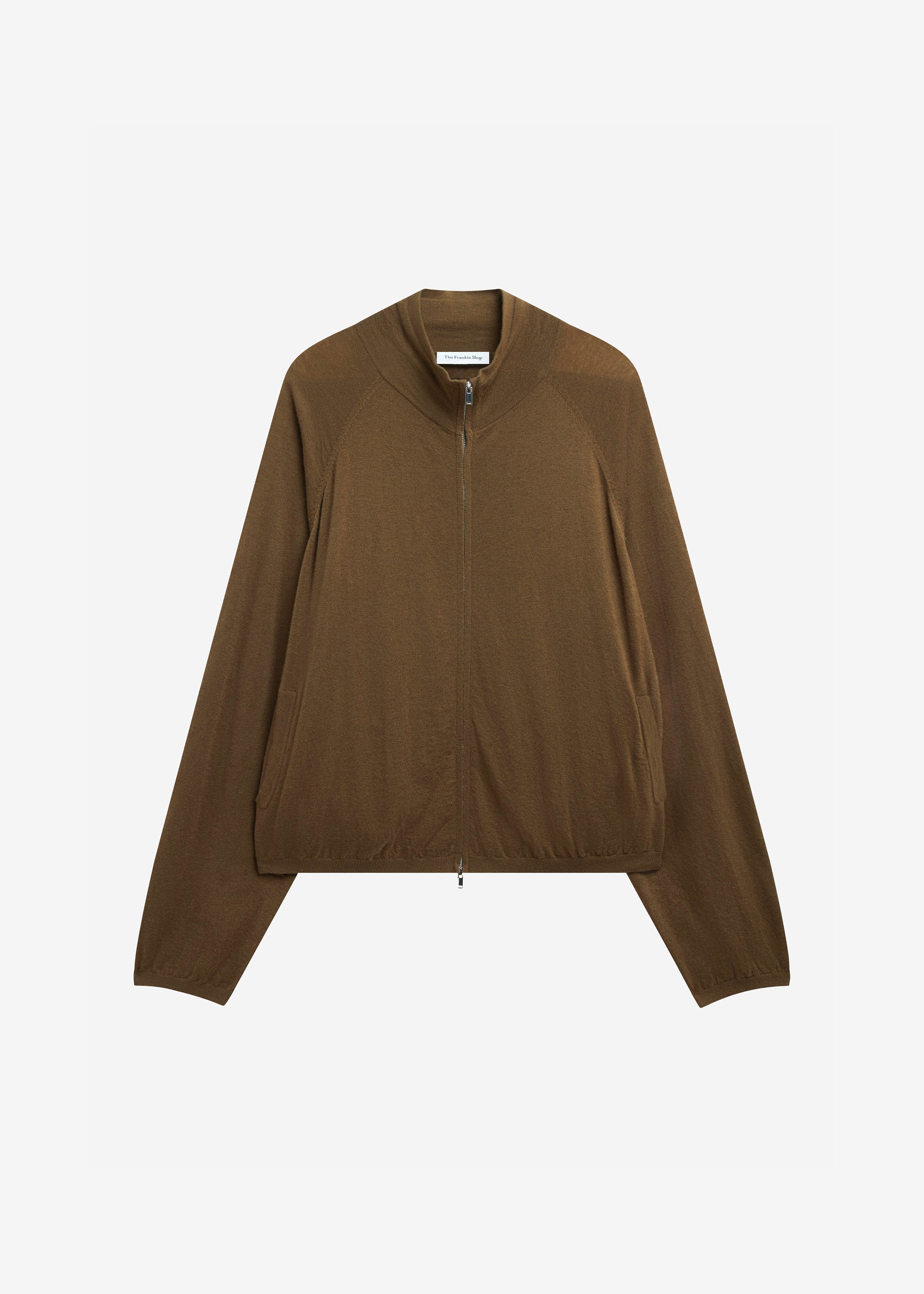 Baxe Knit Track Jacket - Dark Camel – The Frankie Shop