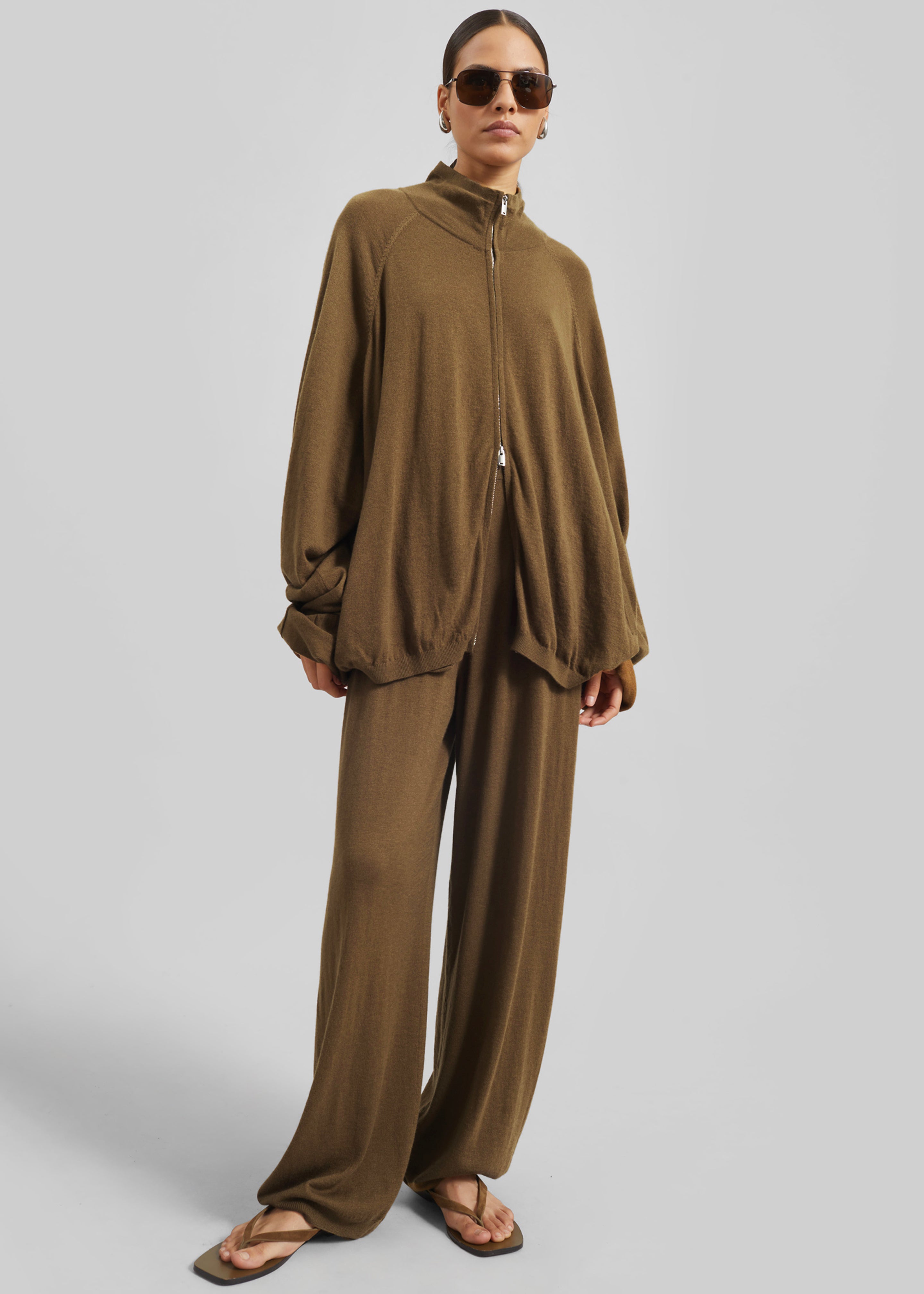 Olia Knit Joggers - Dark Camel - 6