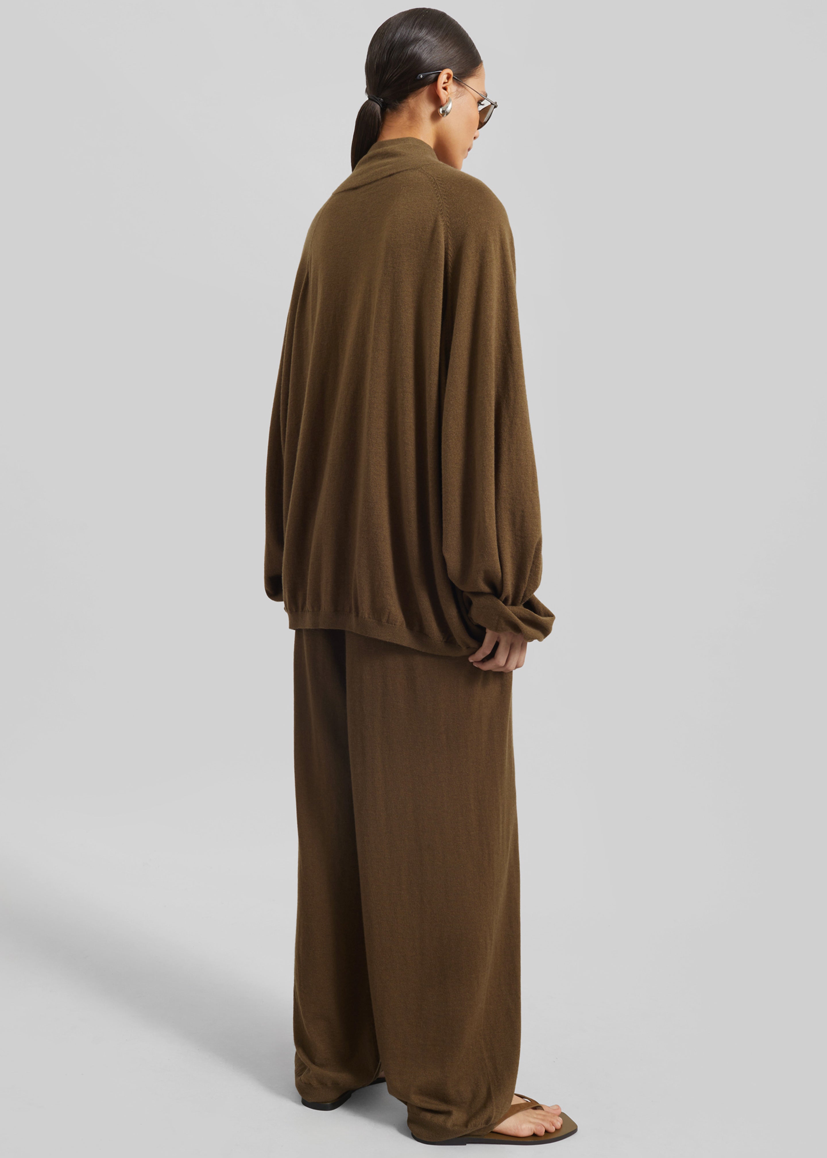 Baxe Knit Track Jacket - Dark Camel - 11