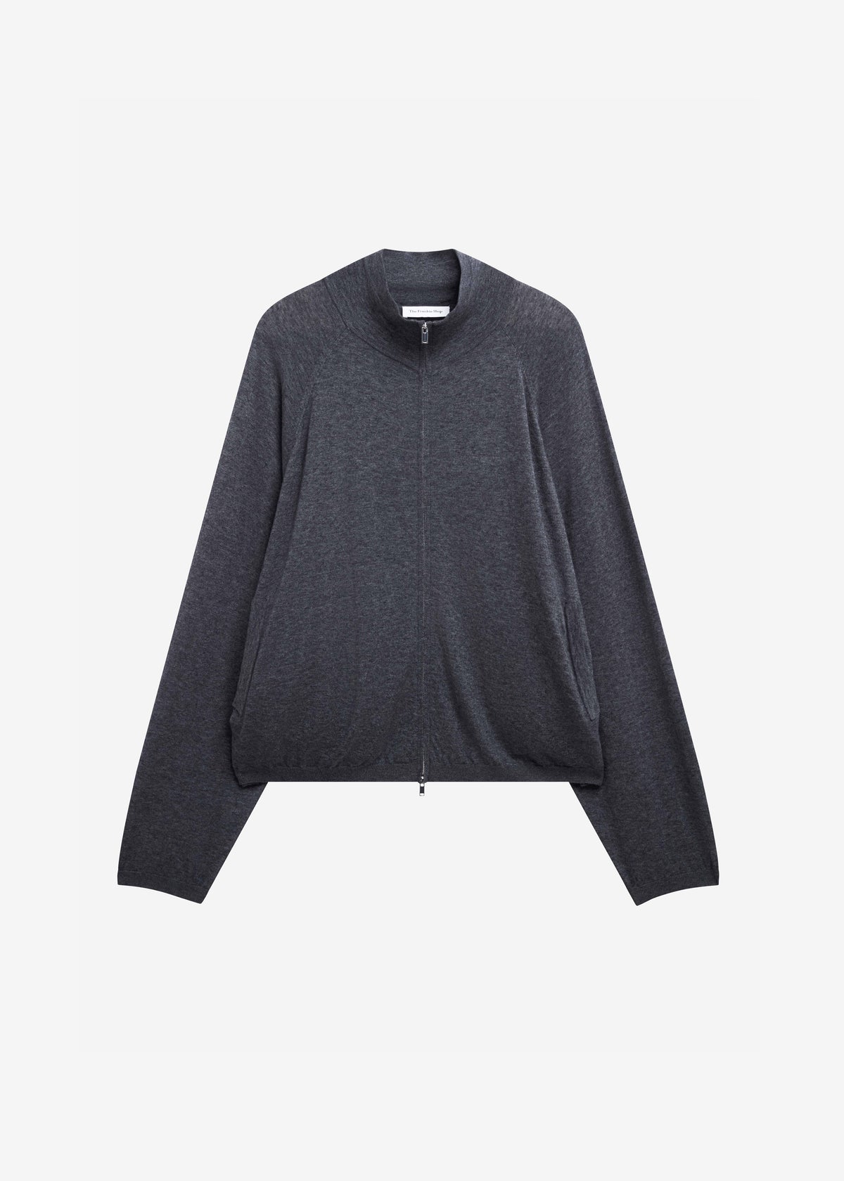 Baxe Knit Track Jacket - Dark Grey Melange - 6