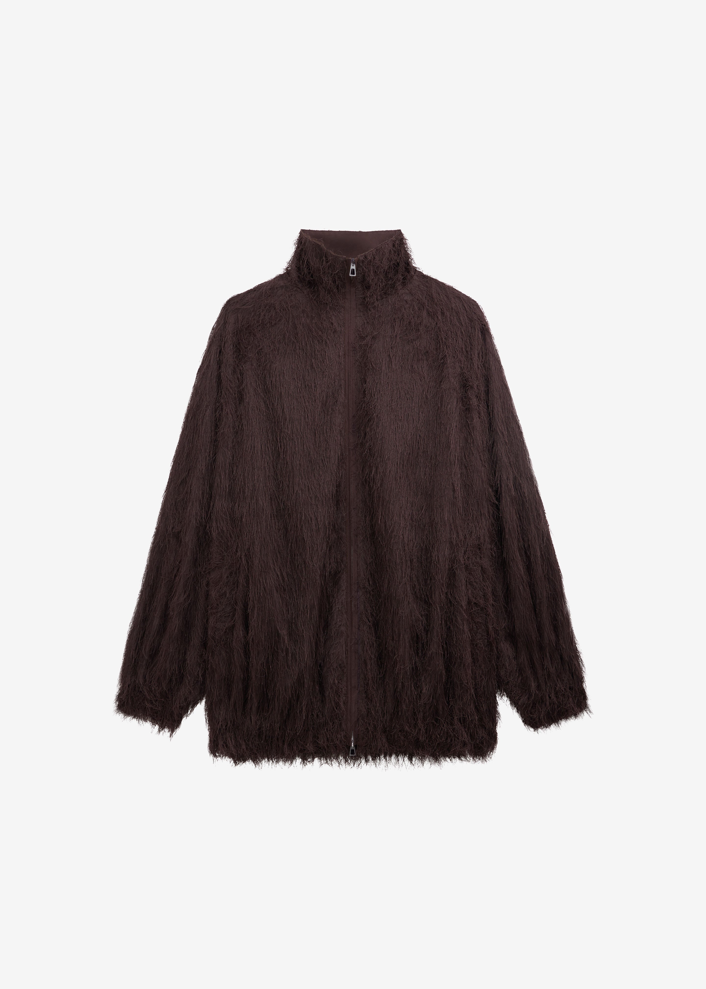 Baxter Fringed Track Jacket - Dark Brown - 8