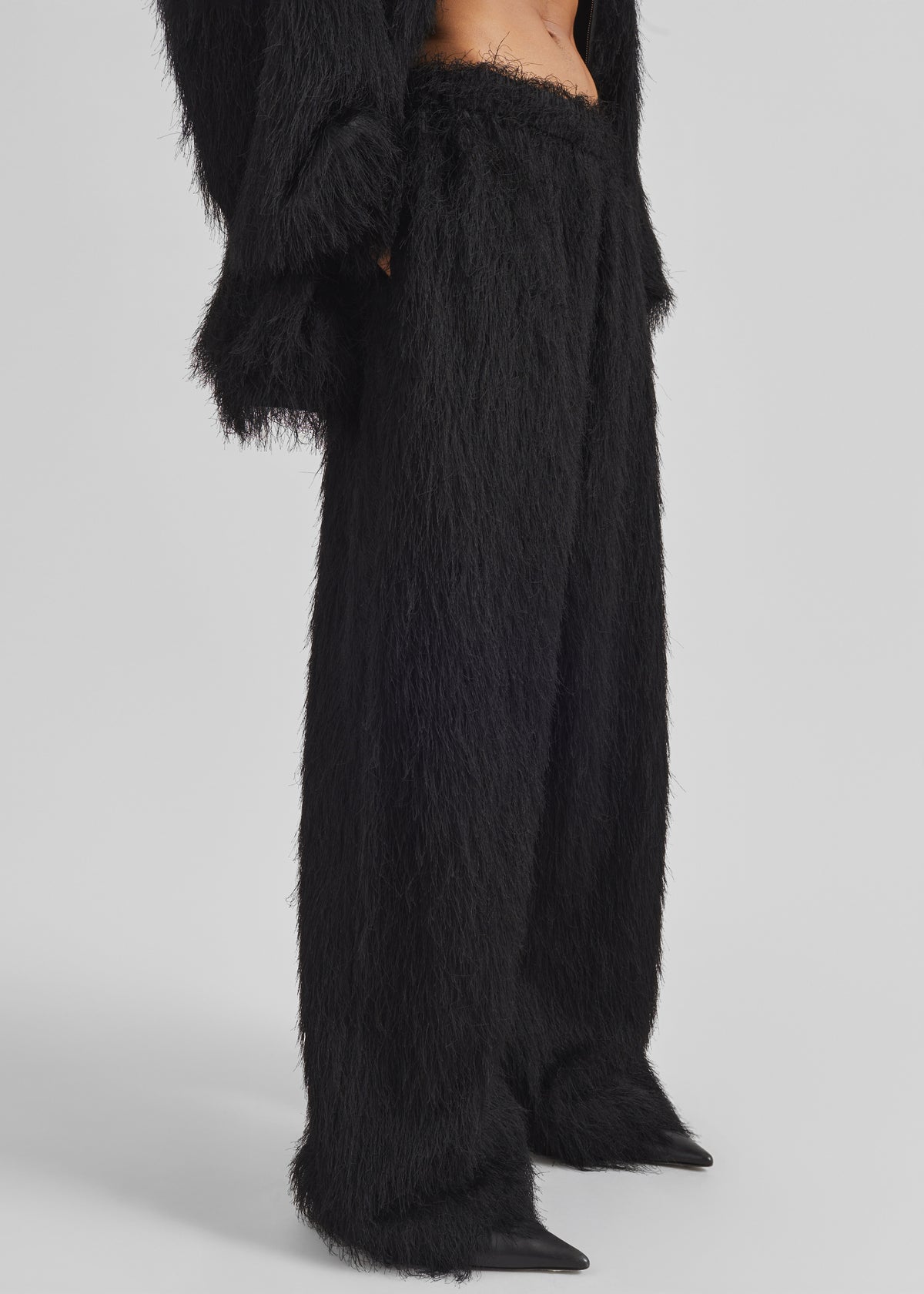 Baxter Fringed Track Pants - Black - 2