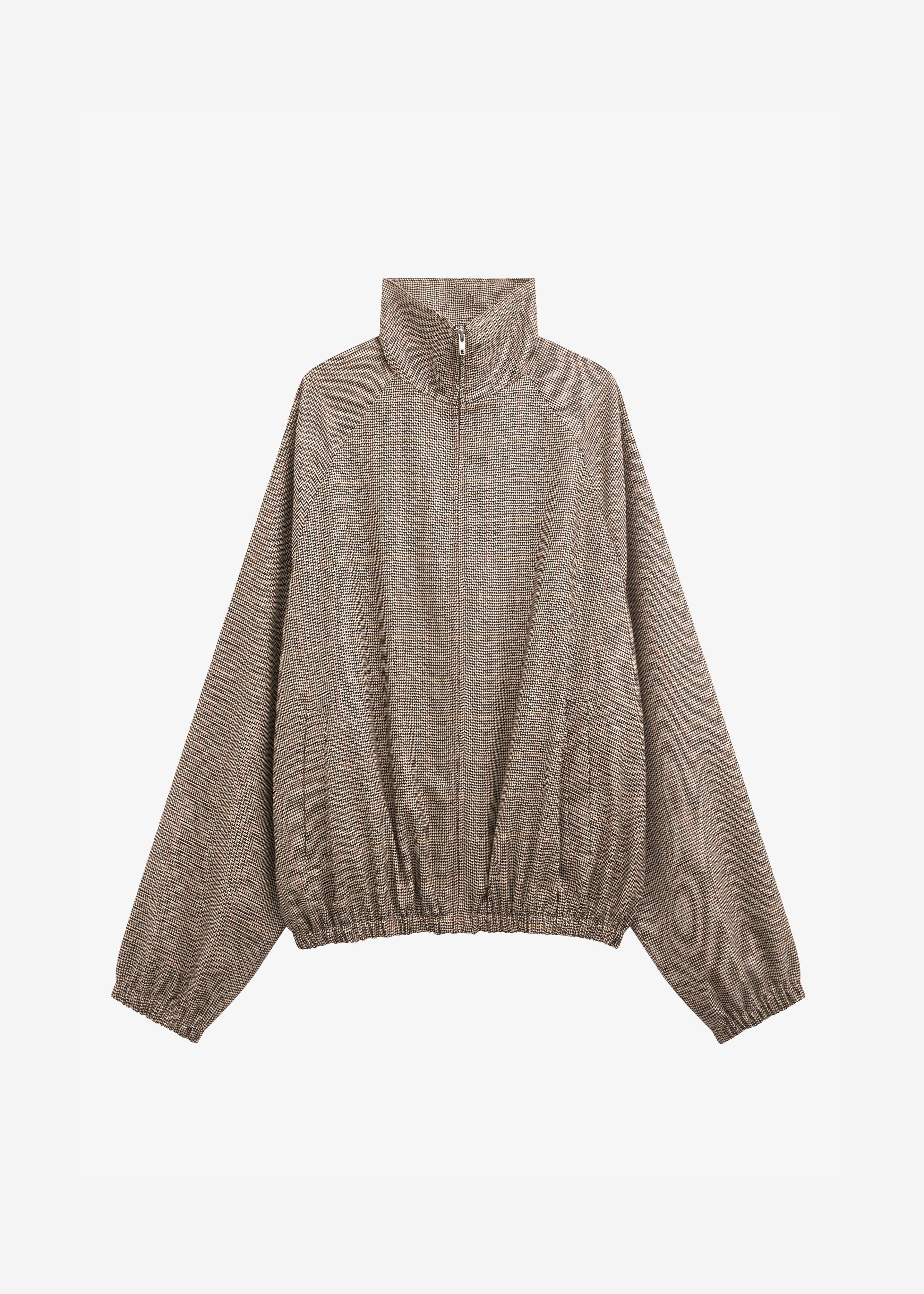 Baxter Houndstooth Track Jacket - Beige - 11