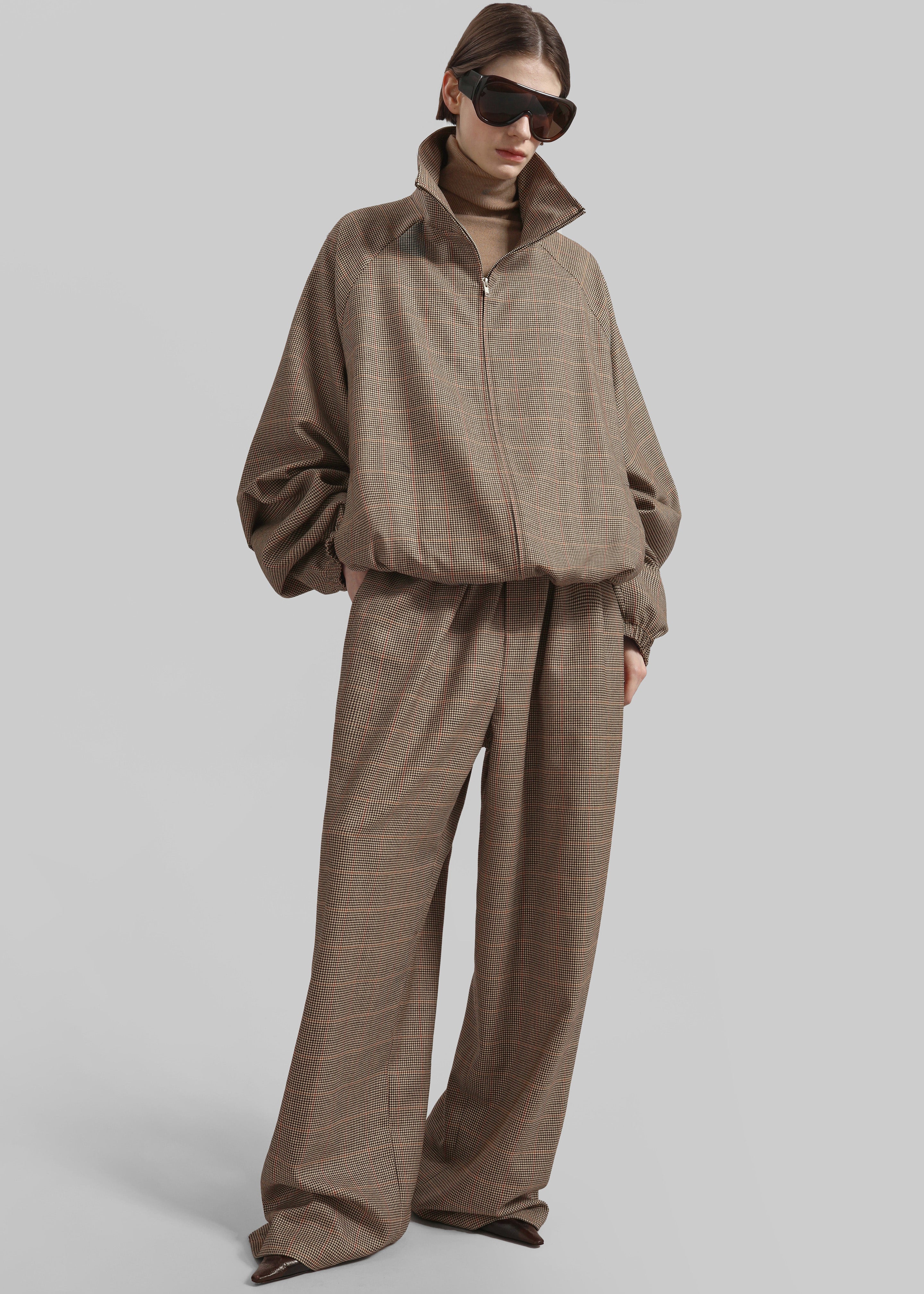Baxter Houndstooth Track Pants - Beige – The Frankie Shop