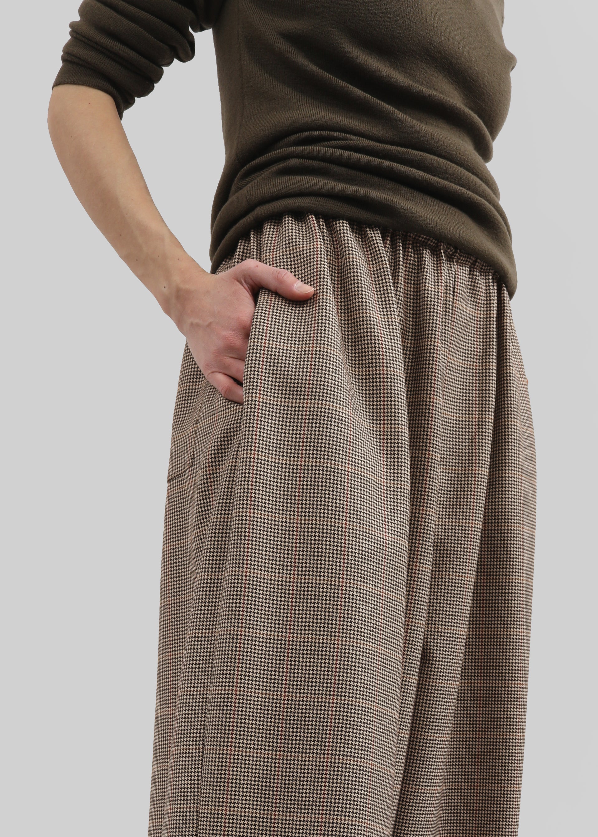 Baxter Houndstooth Track Pants - Beige - 3