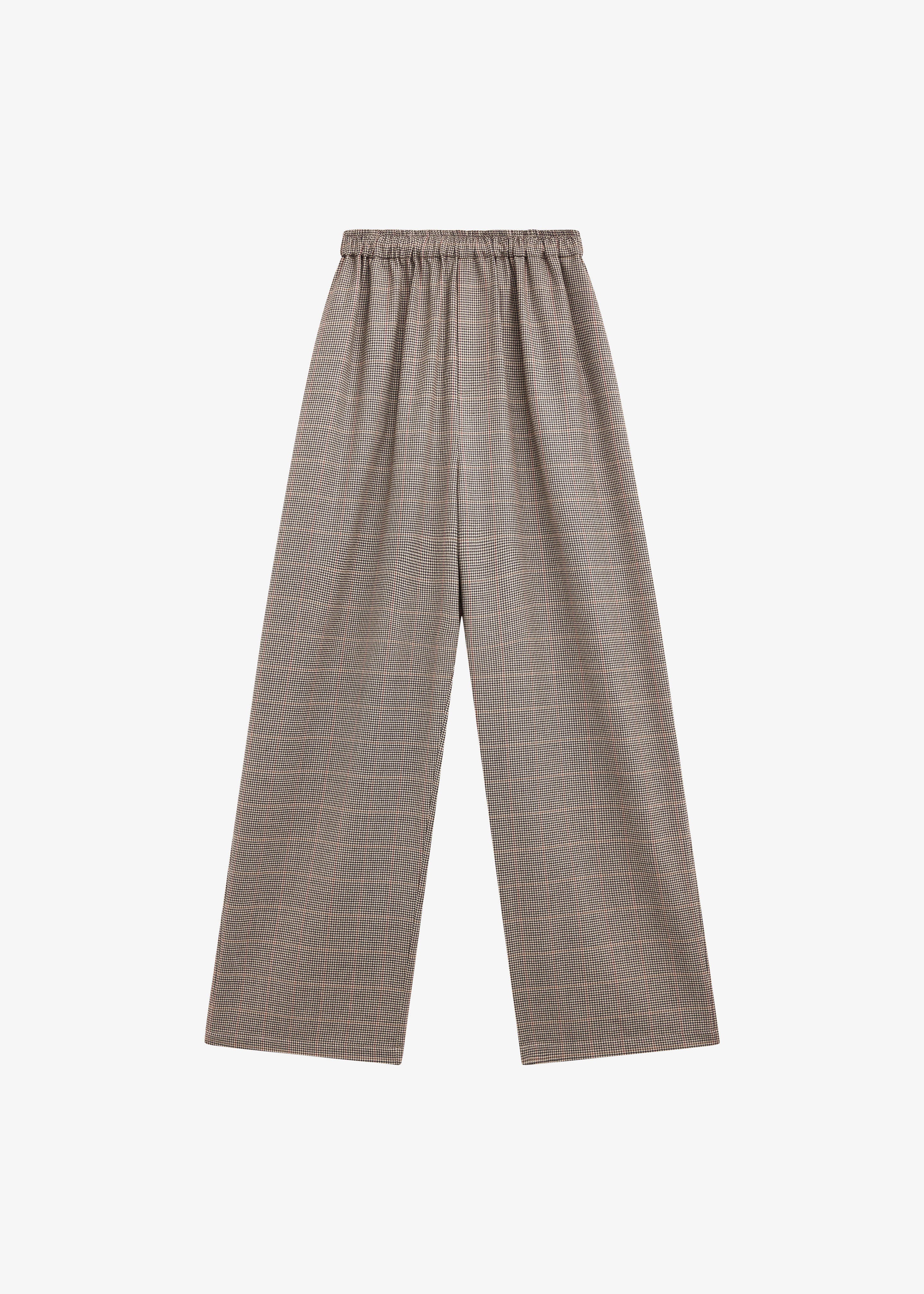 Baxter Houndstooth Track Pants - Beige - 4