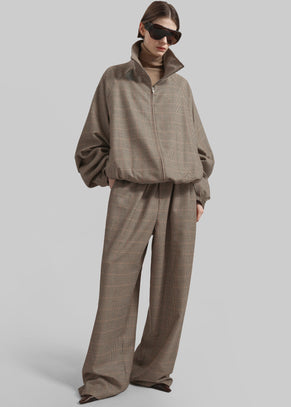 Baxter Houndstooth Track Pants - Beige