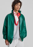 Baxter Leather Track Jacket - Green