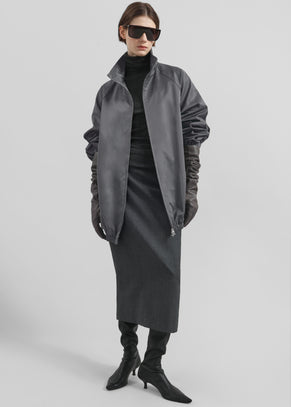 Baxter Lustrous Track Jacket - Grey