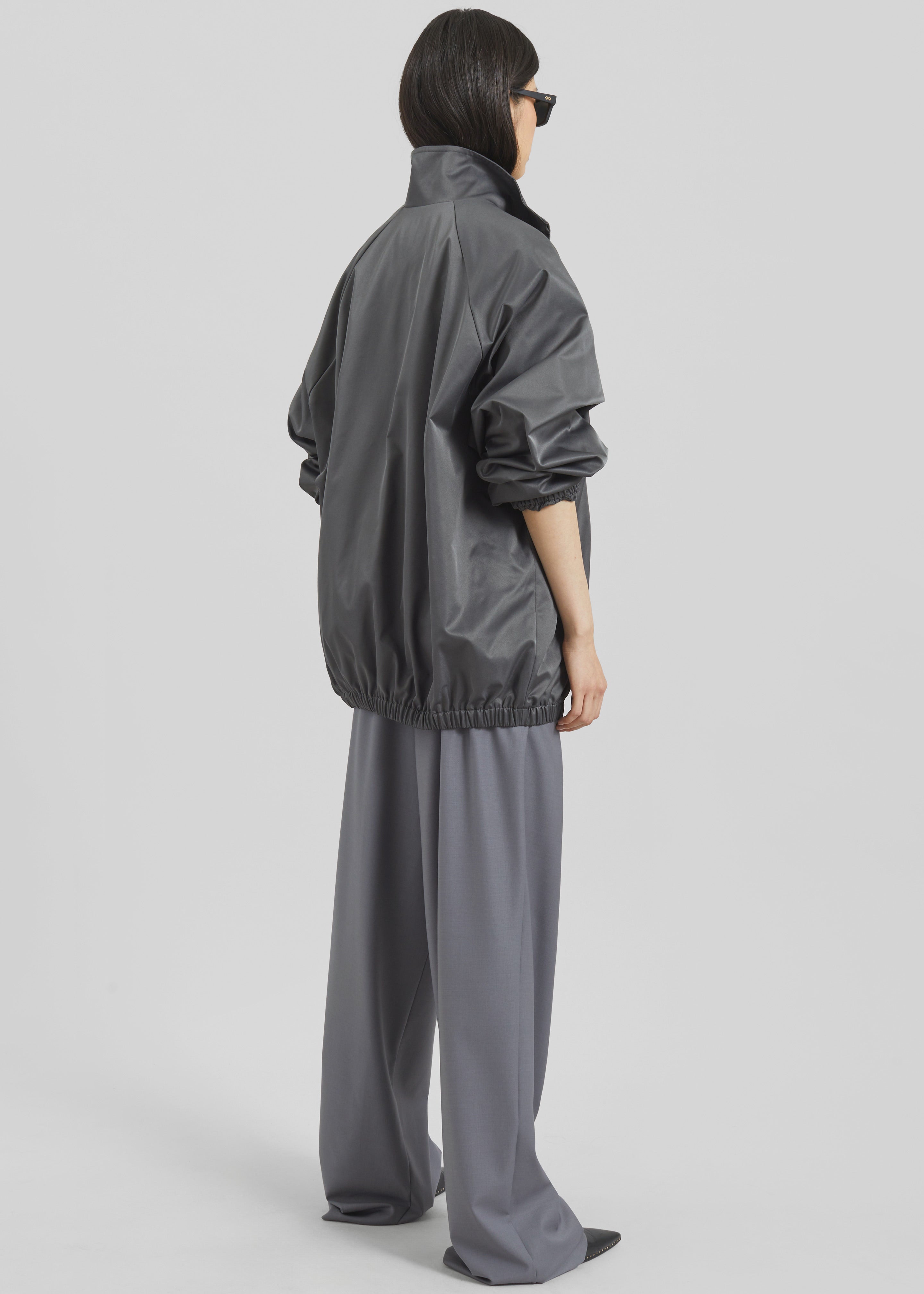 Baxter Lustrous Track Jacket - Grey - 8