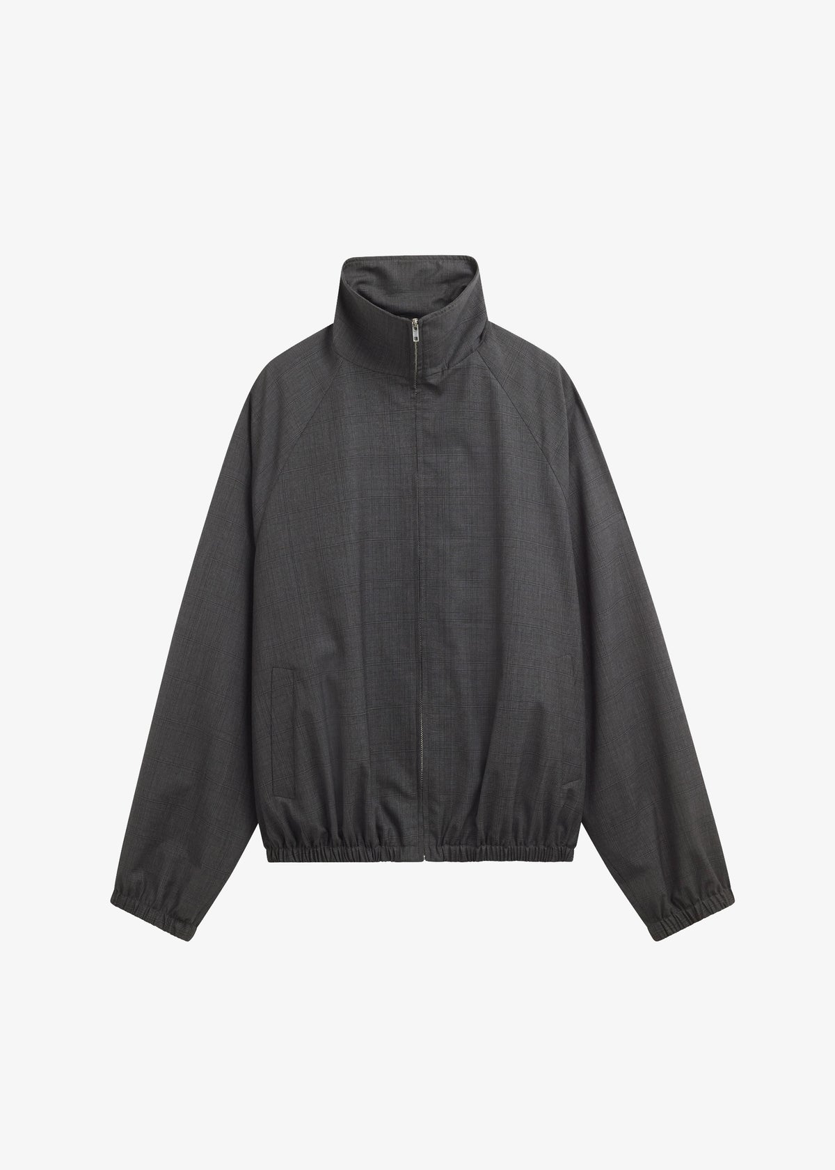 Baxter Plaid Track Jacket - Dark Grey - 14