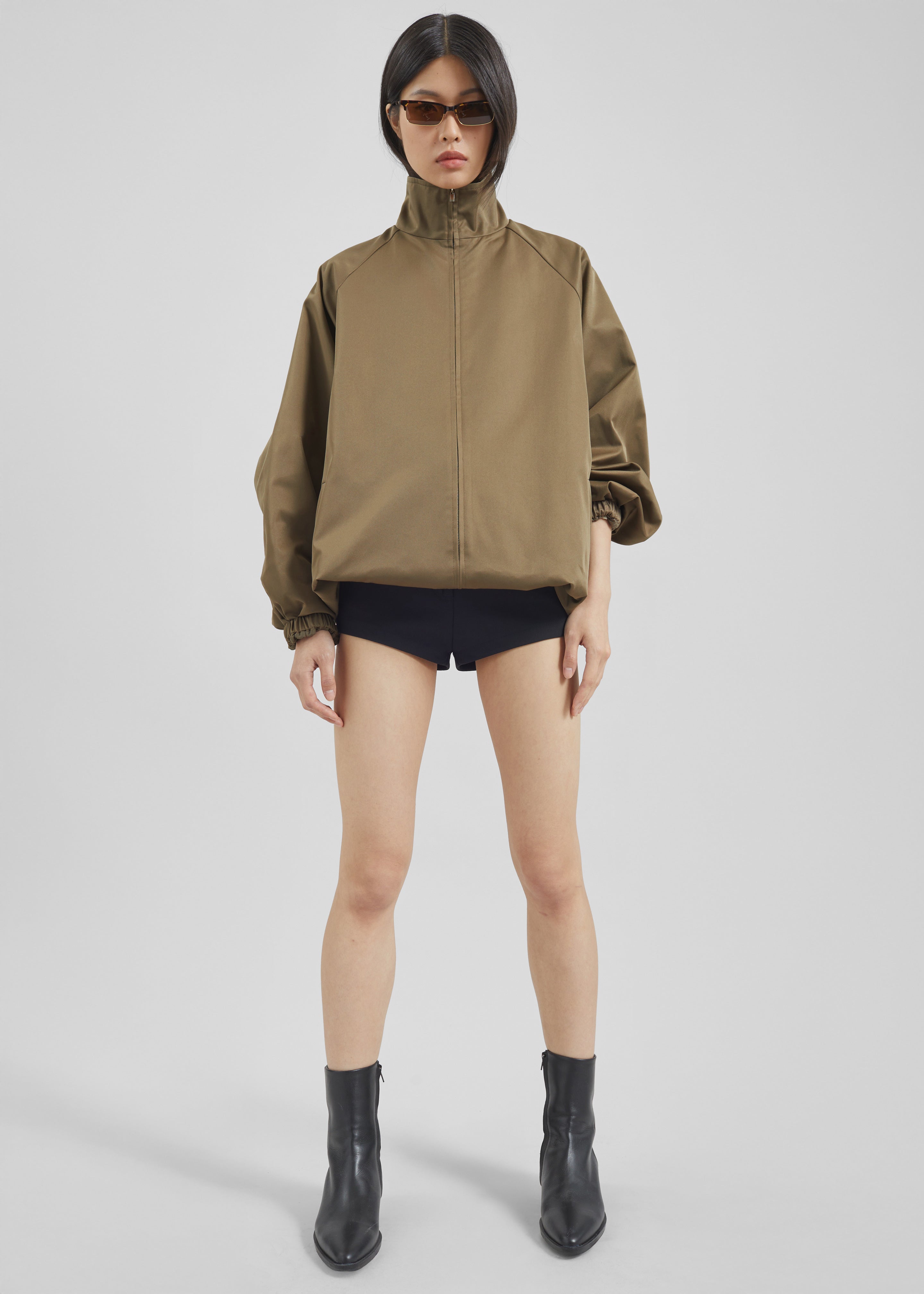 Baxter Lustrous Track Jacket - Moss Green - 10