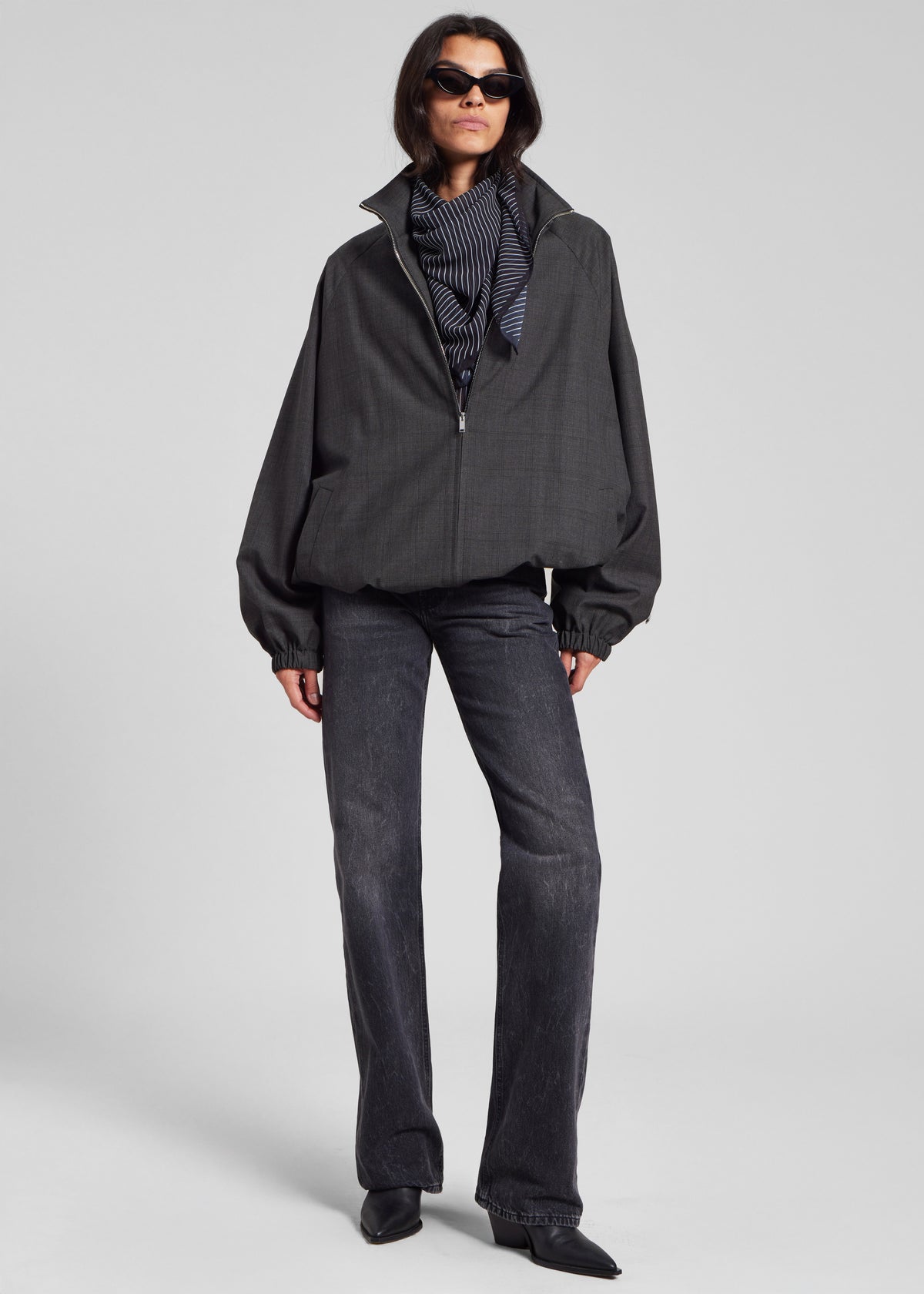 Baxter Plaid Track Jacket - Dark Grey - 7