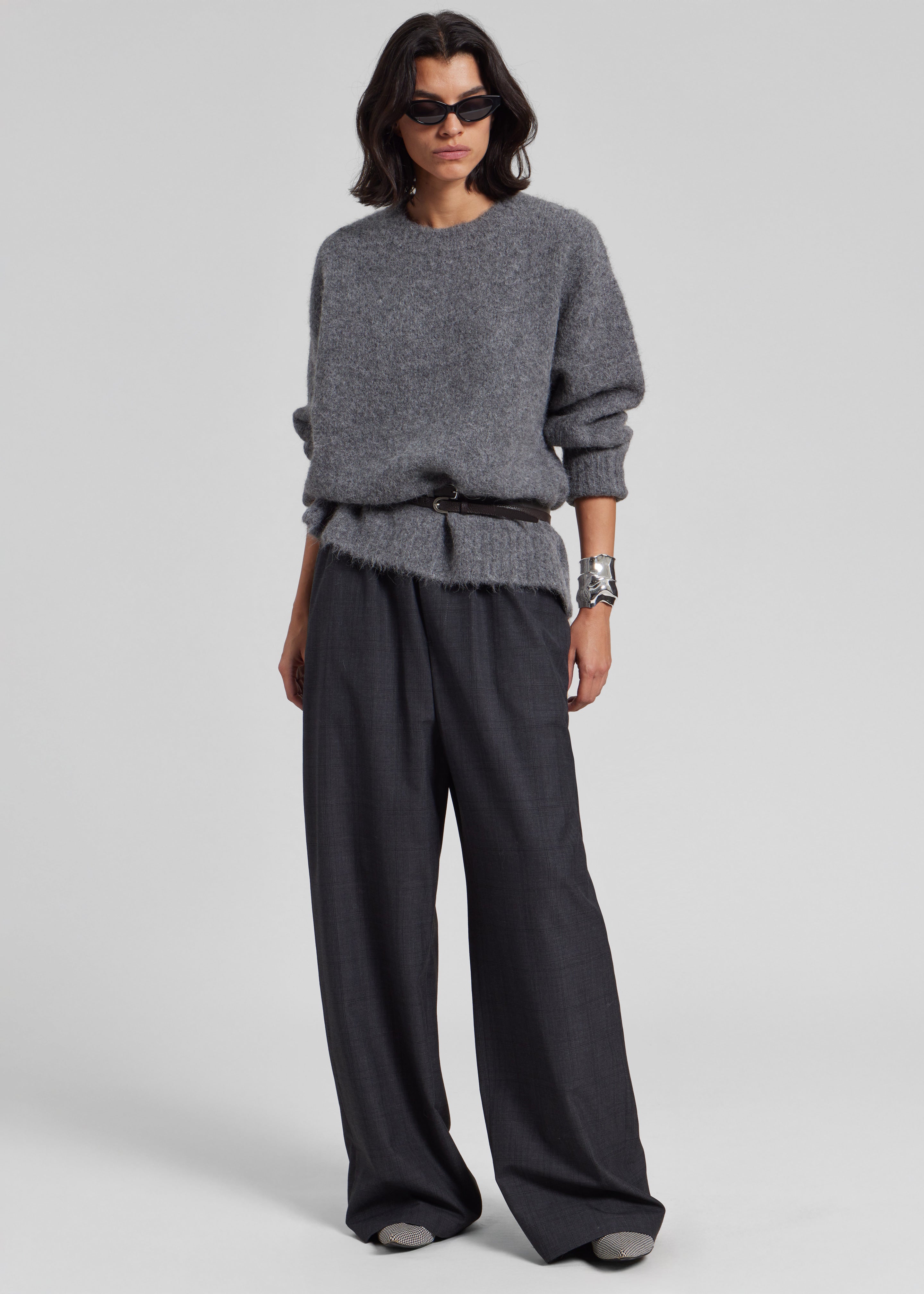 Baxter Plaid Track Pants - Dark Grey - 6