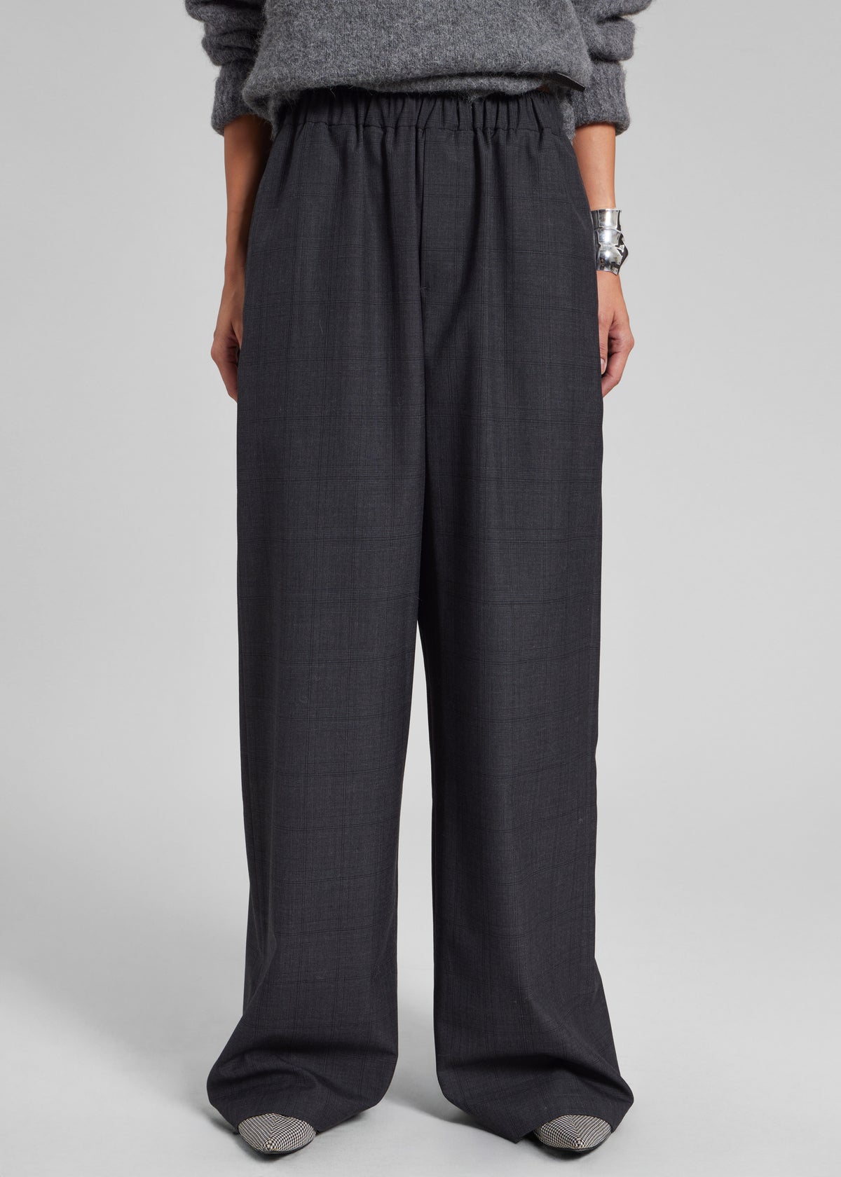 Baxter Plaid Track Pants - Dark Grey - 8